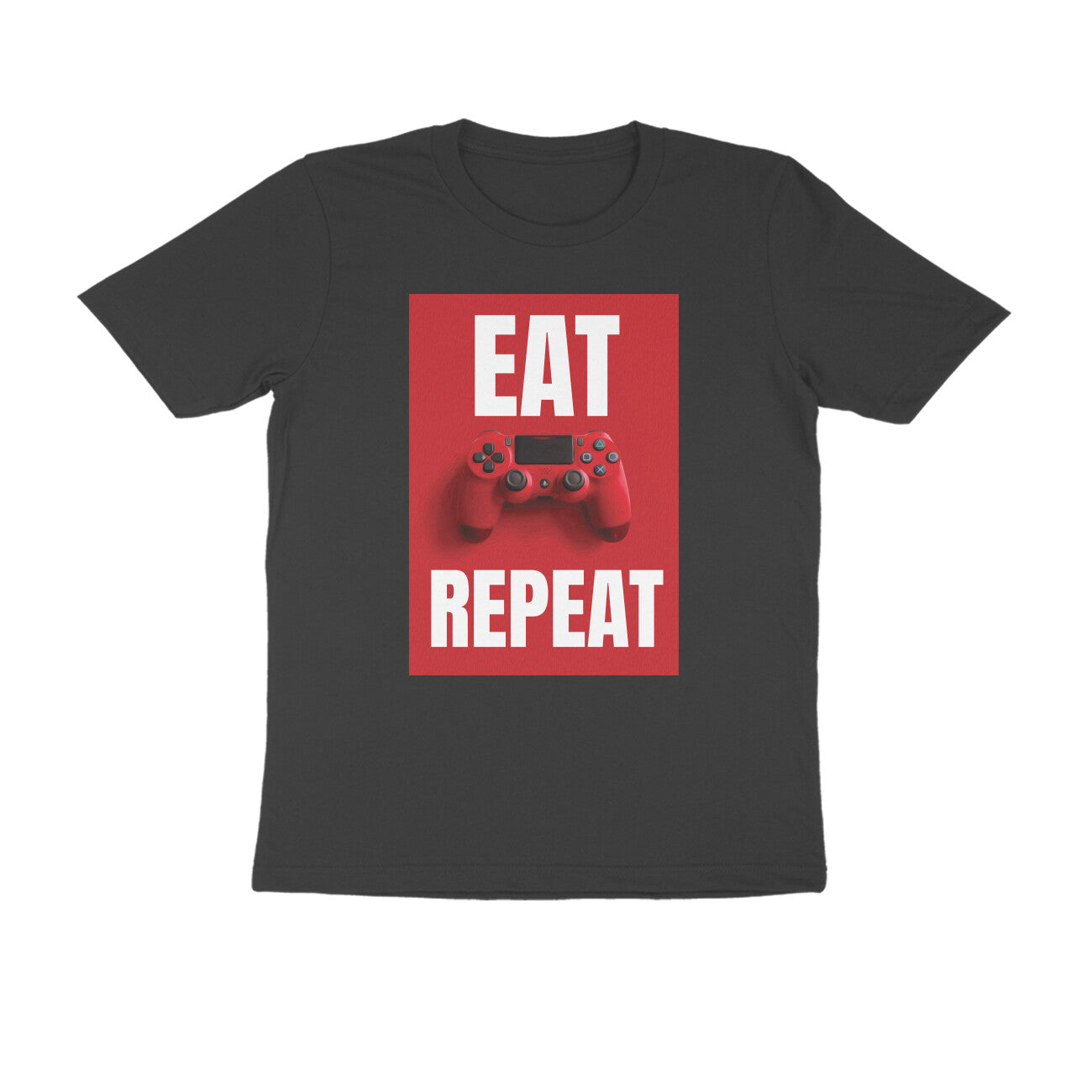 Half Sleeve Round Neck T-Shirt β Eat Game Repeat puraidoprints
