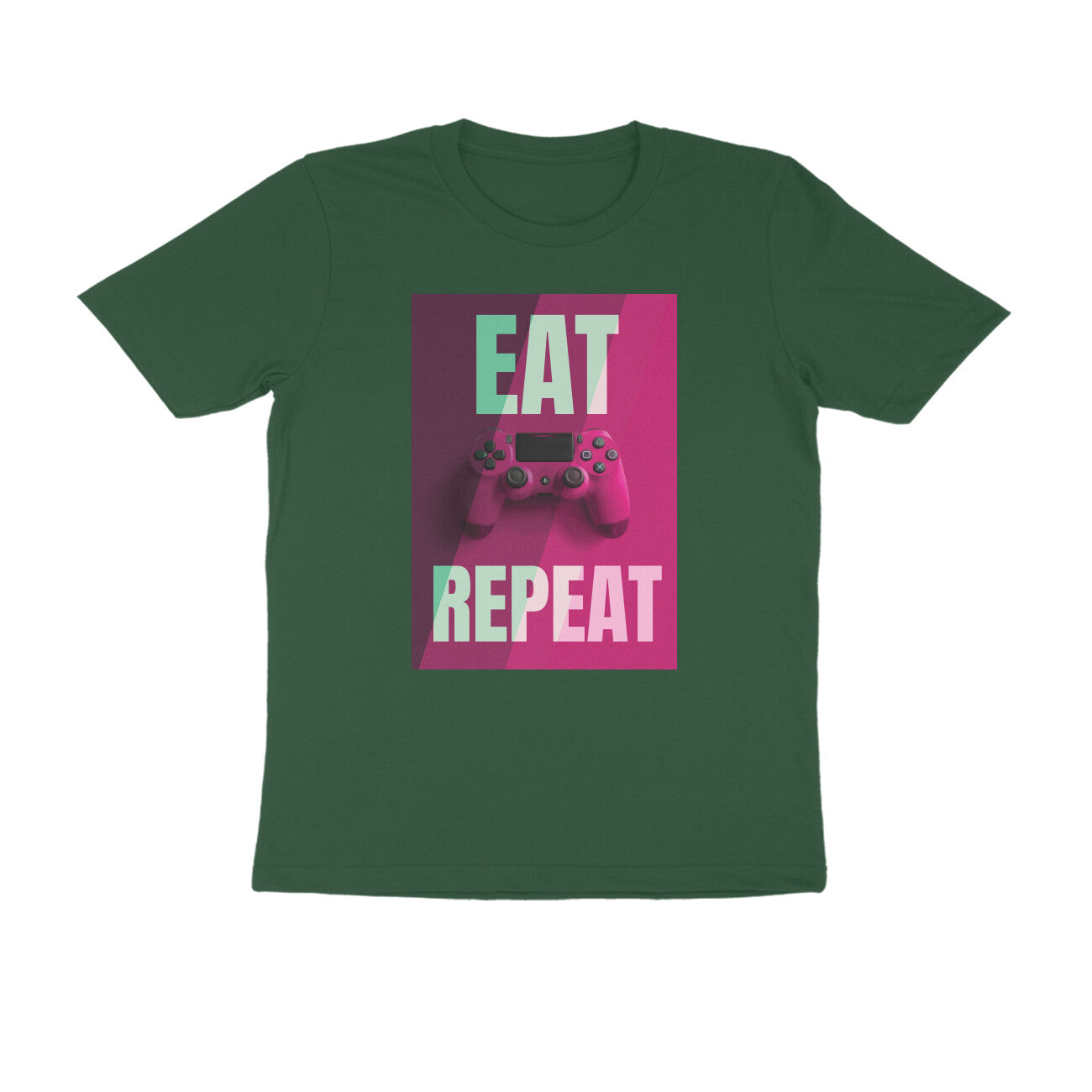 Half Sleeve Round Neck T-Shirt β Eat Game Repeat puraidoprints