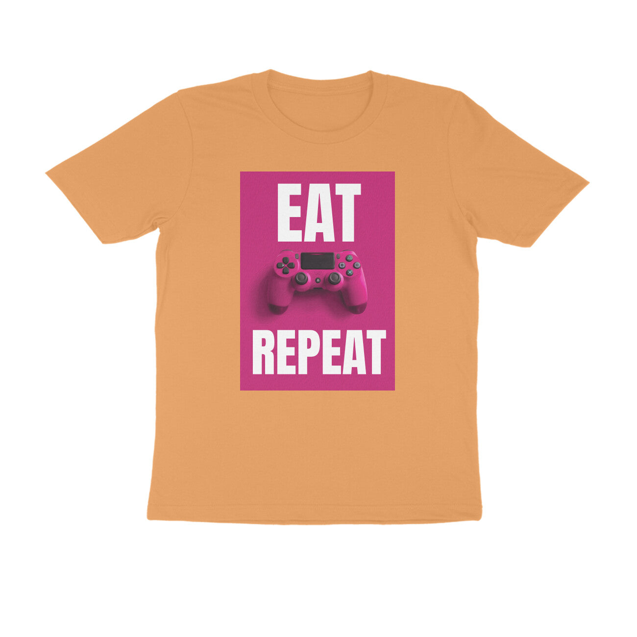 Half Sleeve Round Neck T-Shirt β Eat Game Repeat puraidoprints