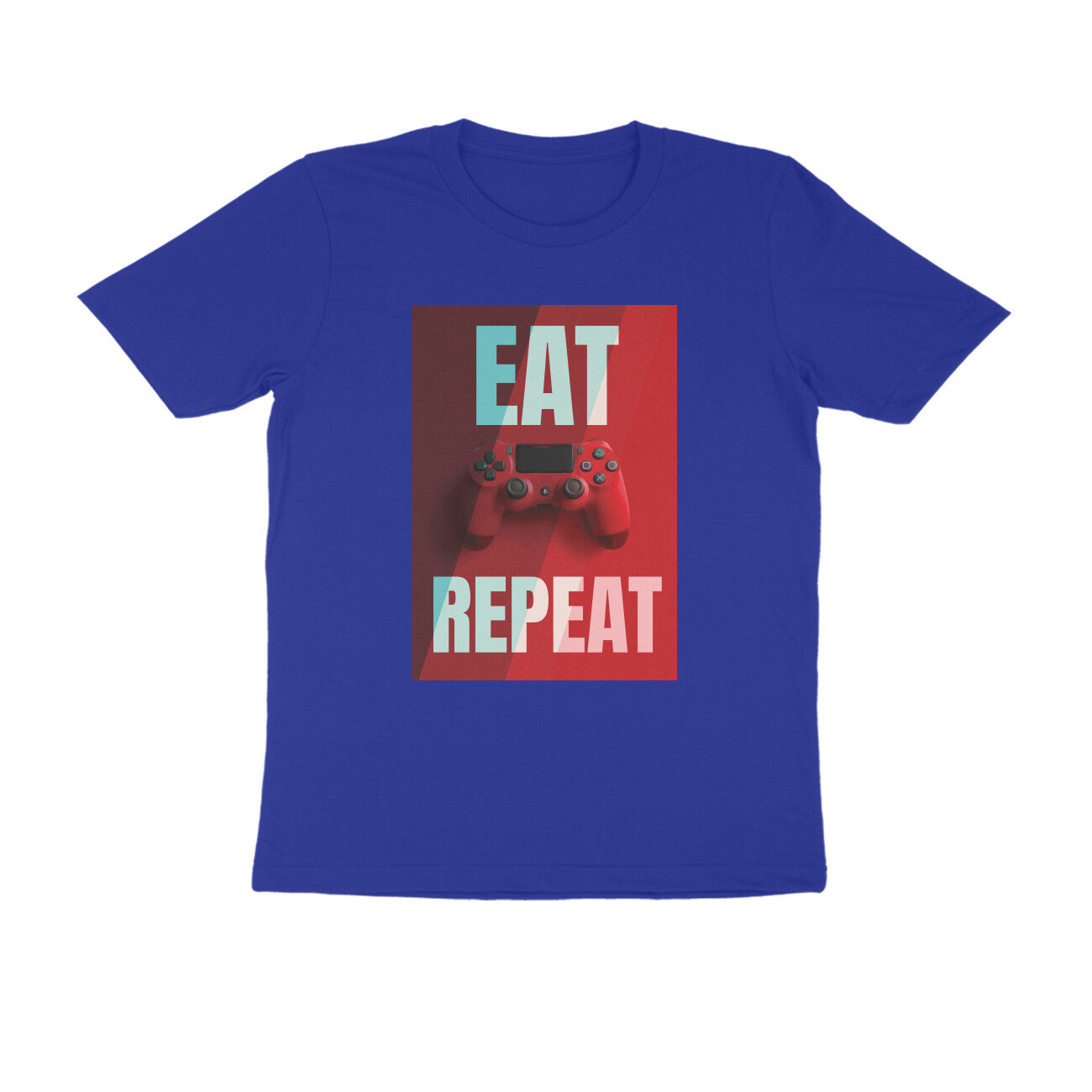 Half Sleeve Round Neck T-Shirt β Eat Game Repeat puraidoprints