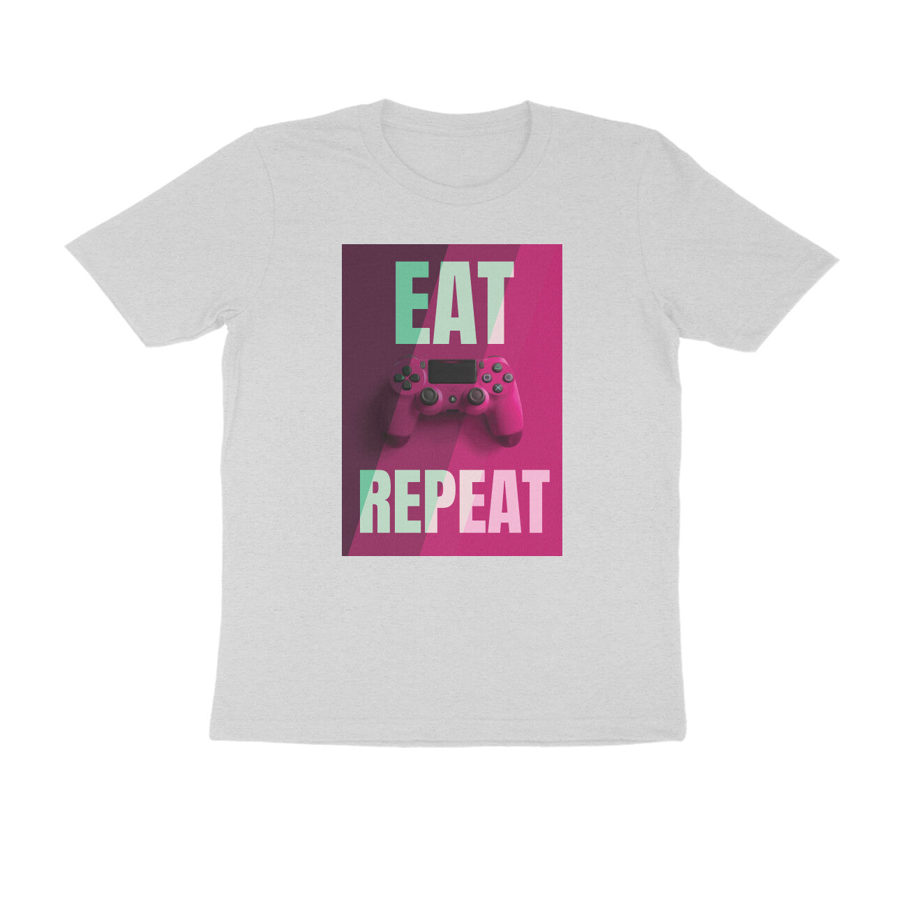 Half Sleeve Round Neck T-Shirt β Eat Game Repeat puraidoprints