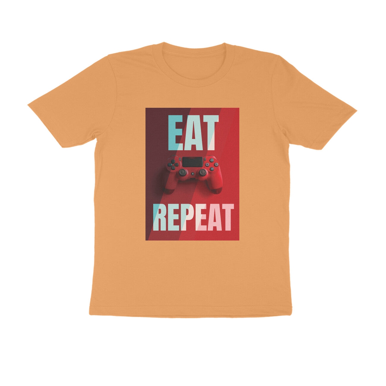 Half Sleeve Round Neck T-Shirt β Eat Game Repeat puraidoprints