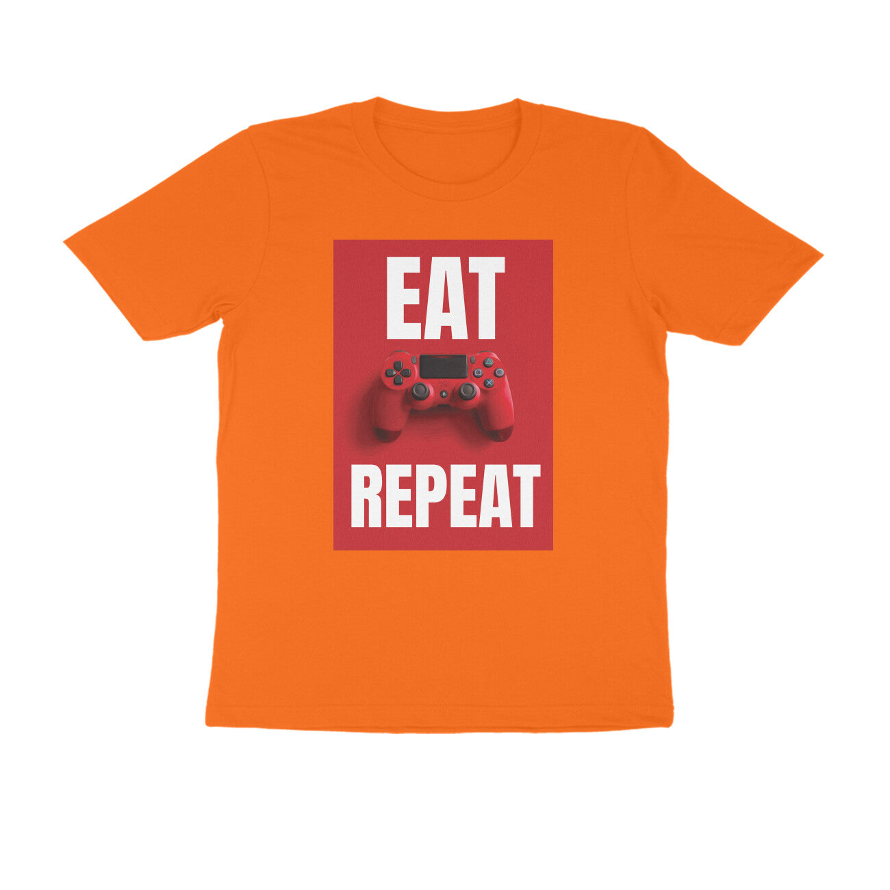Half Sleeve Round Neck T-Shirt β Eat Game Repeat puraidoprints