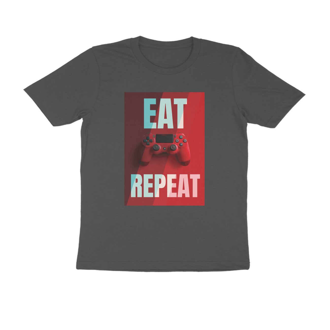 Half Sleeve Round Neck T-Shirt β Eat Game Repeat puraidoprints
