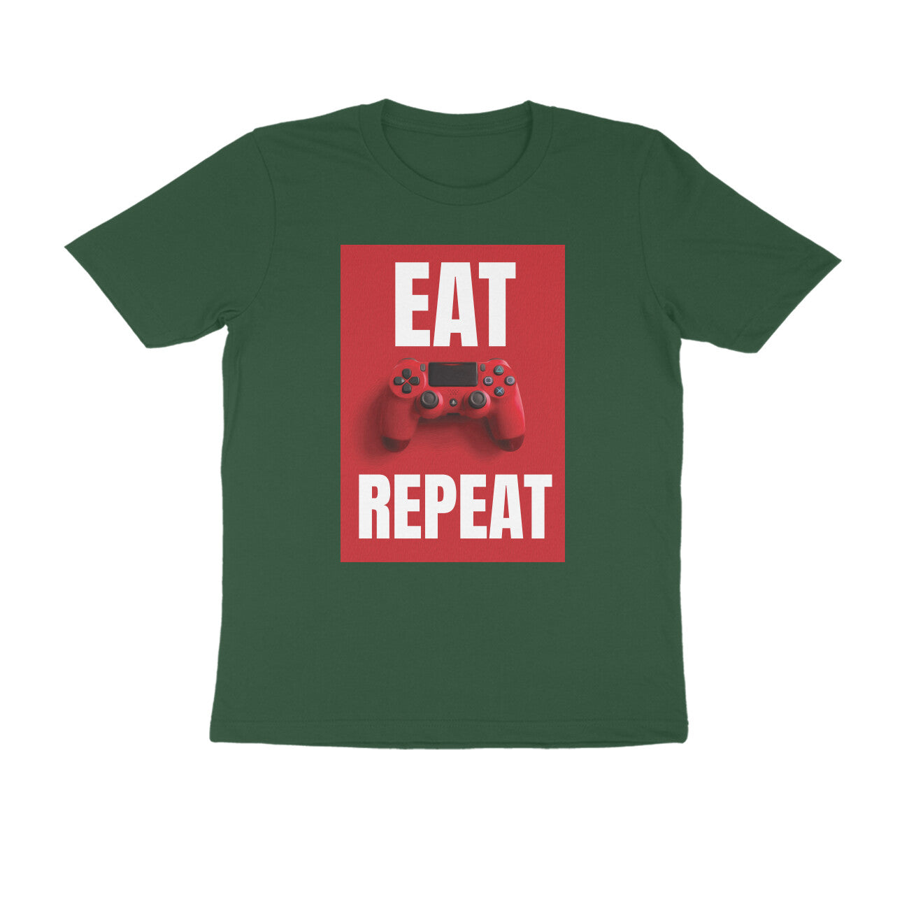 Half Sleeve Round Neck T-Shirt β Eat Game Repeat puraidoprints