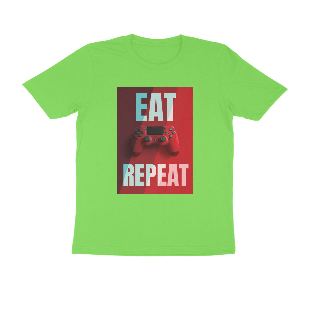 Half Sleeve Round Neck T-Shirt β Eat Game Repeat puraidoprints
