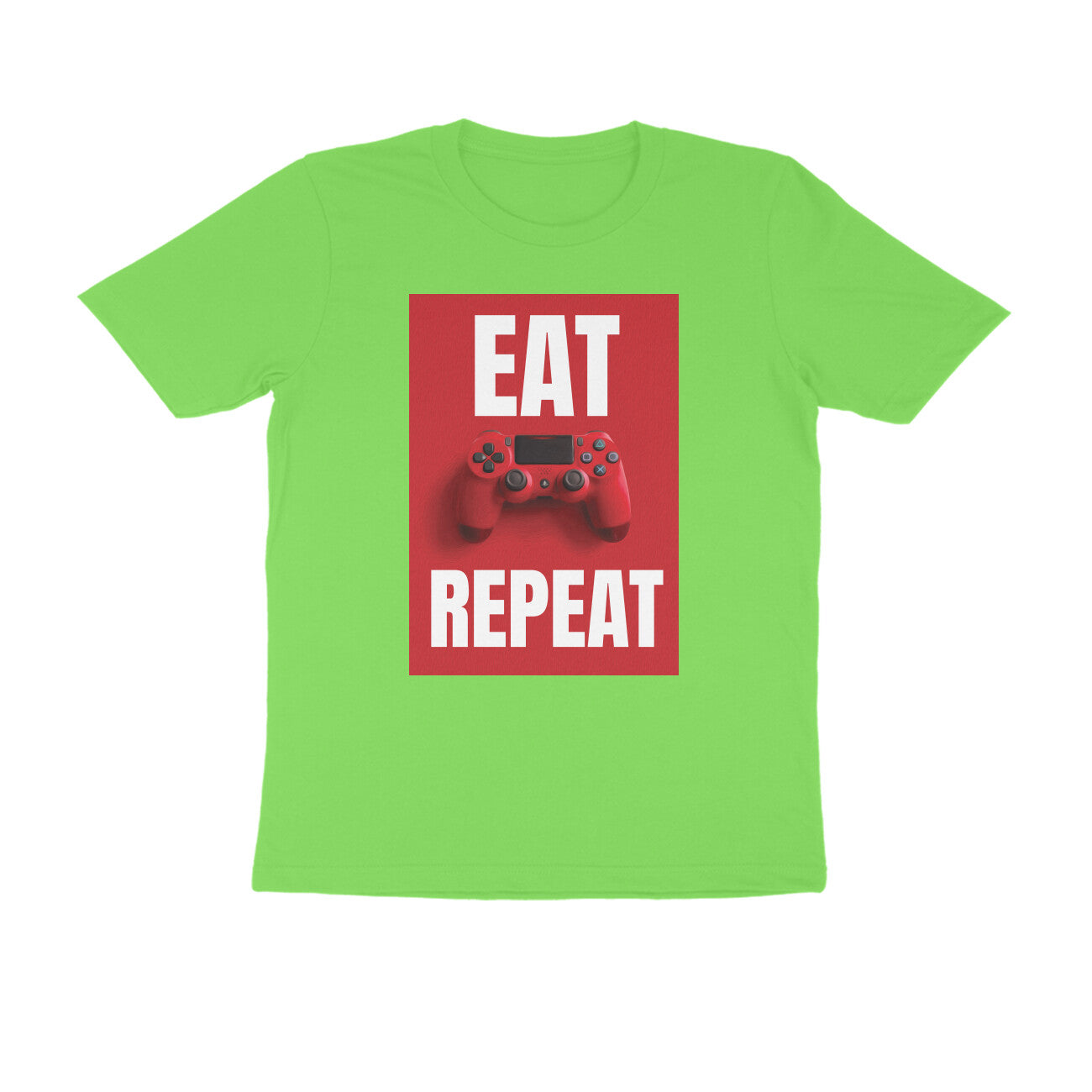Half Sleeve Round Neck T-Shirt β Eat Game Repeat puraidoprints