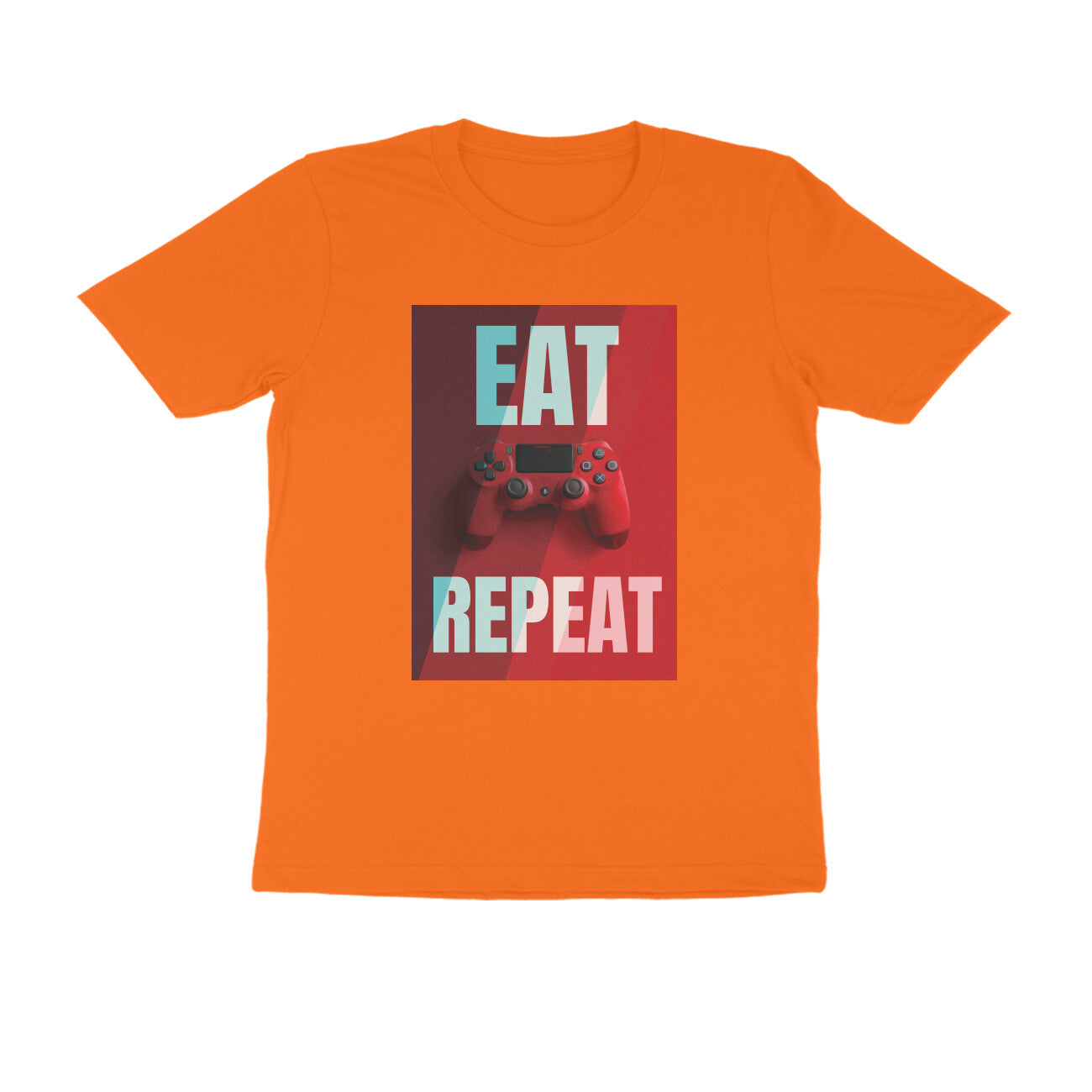 Half Sleeve Round Neck T-Shirt β Eat Game Repeat puraidoprints