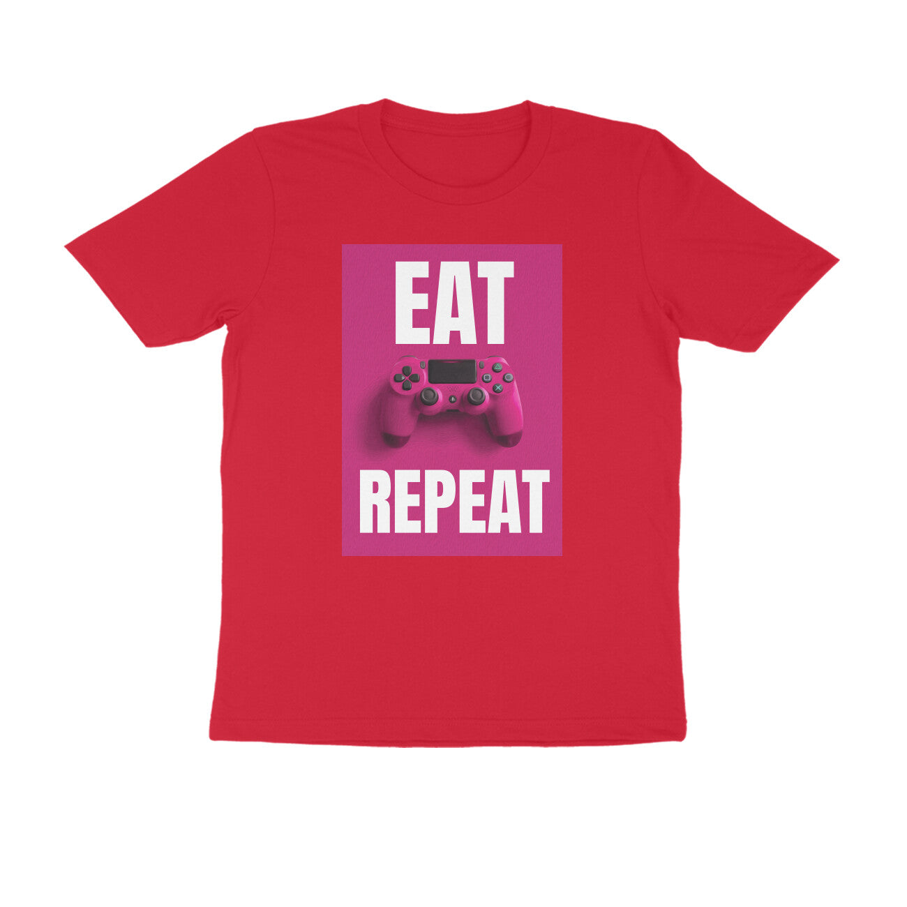 Half Sleeve Round Neck T-Shirt β Eat Game Repeat puraidoprints