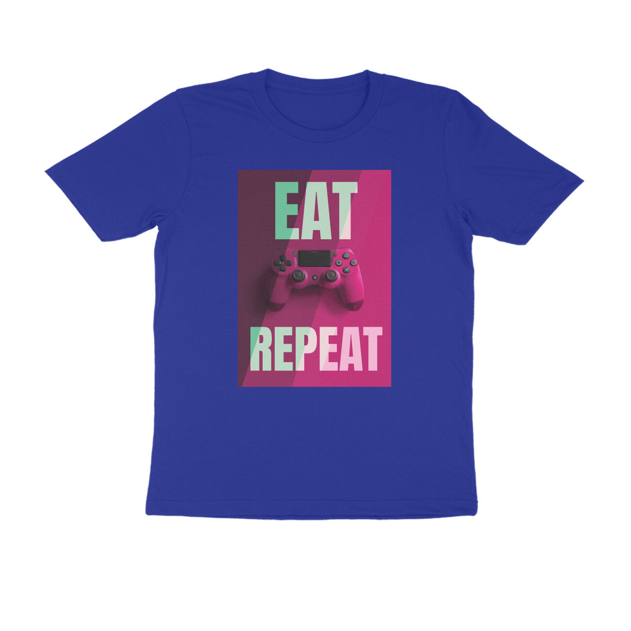 Half Sleeve Round Neck T-Shirt β Eat Game Repeat puraidoprints