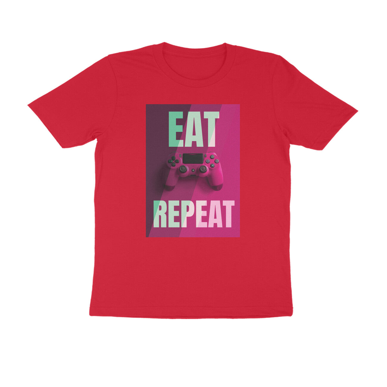 Half Sleeve Round Neck T-Shirt β Eat Game Repeat puraidoprints