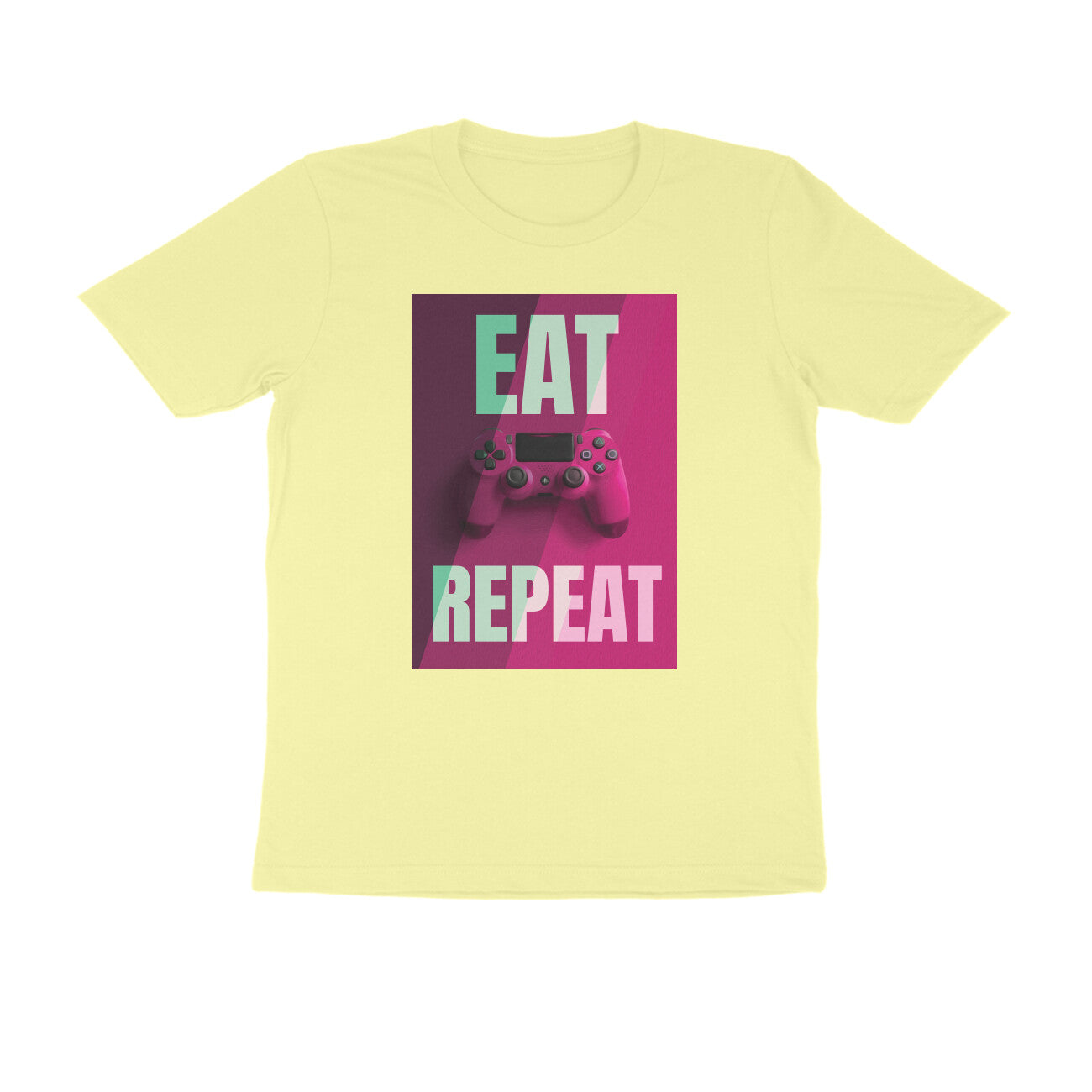 Half Sleeve Round Neck T-Shirt β Eat Game Repeat puraidoprints