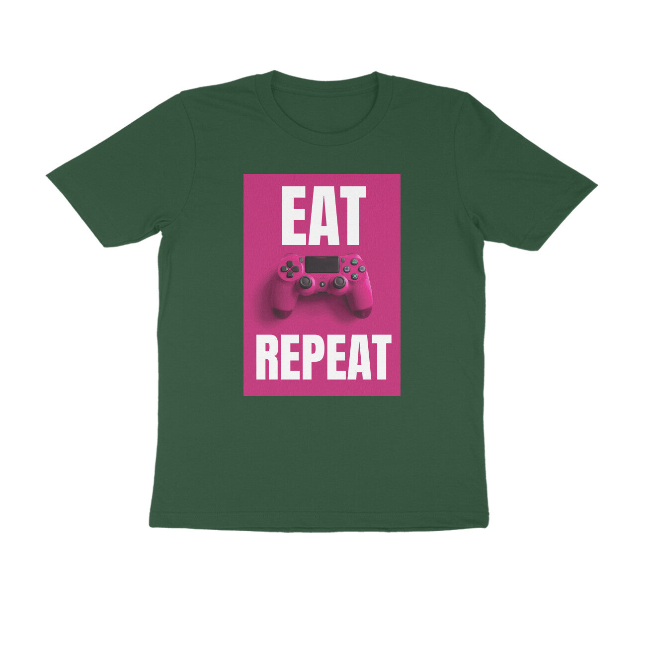 Half Sleeve Round Neck T-Shirt β Eat Game Repeat puraidoprints