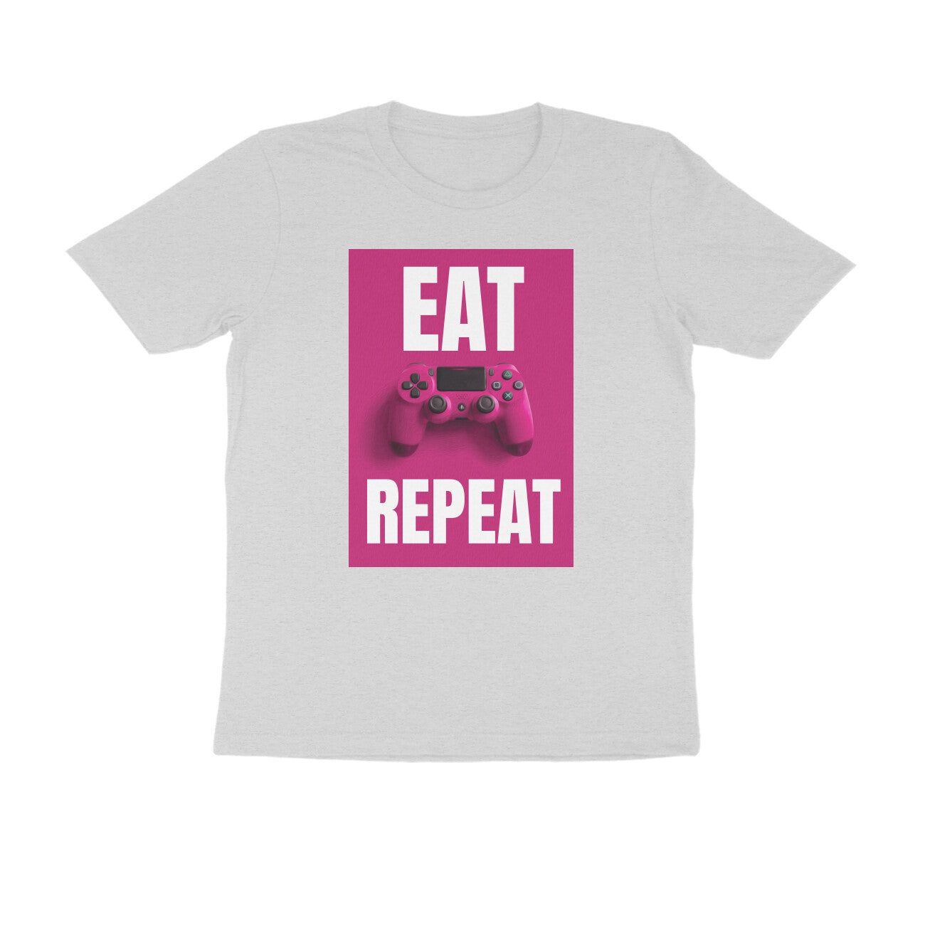 Half Sleeve Round Neck T-Shirt β Eat Game Repeat puraidoprints