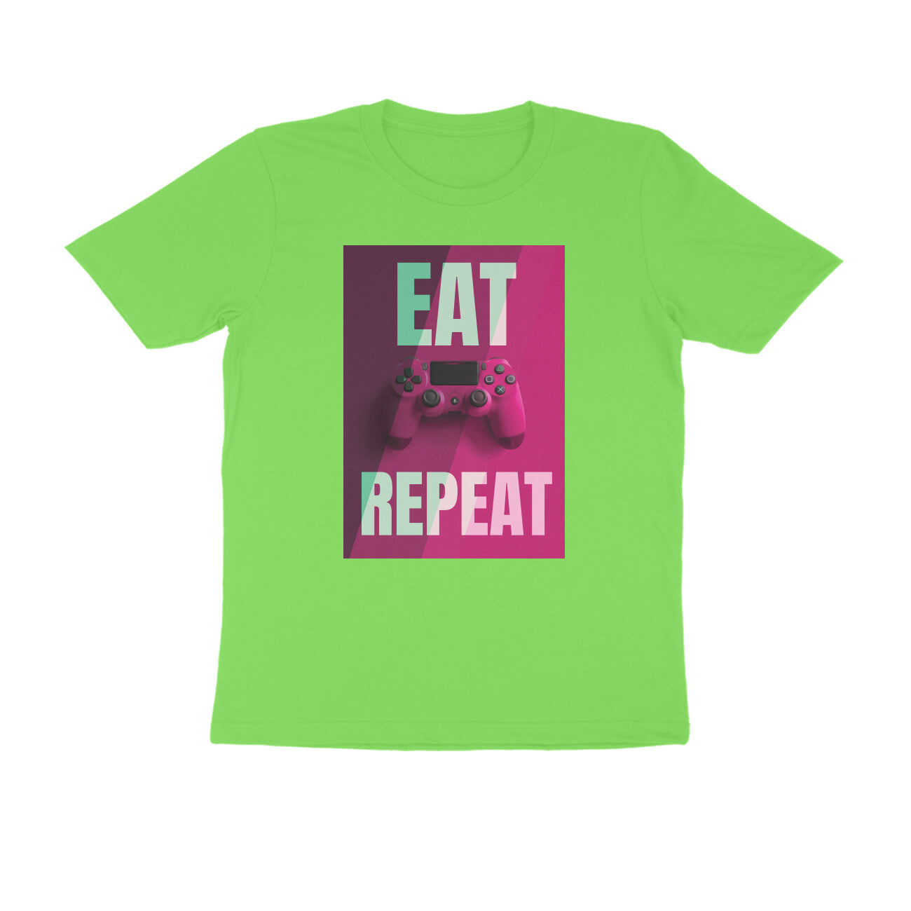 Half Sleeve Round Neck T-Shirt β Eat Game Repeat puraidoprints