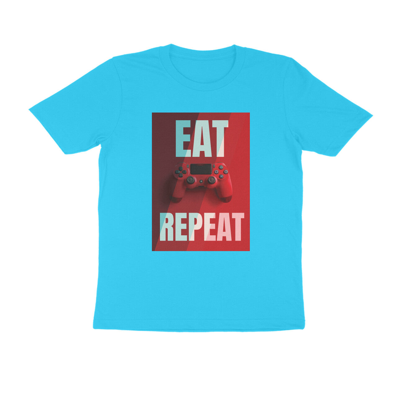 Half Sleeve Round Neck T-Shirt β Eat Game Repeat puraidoprints