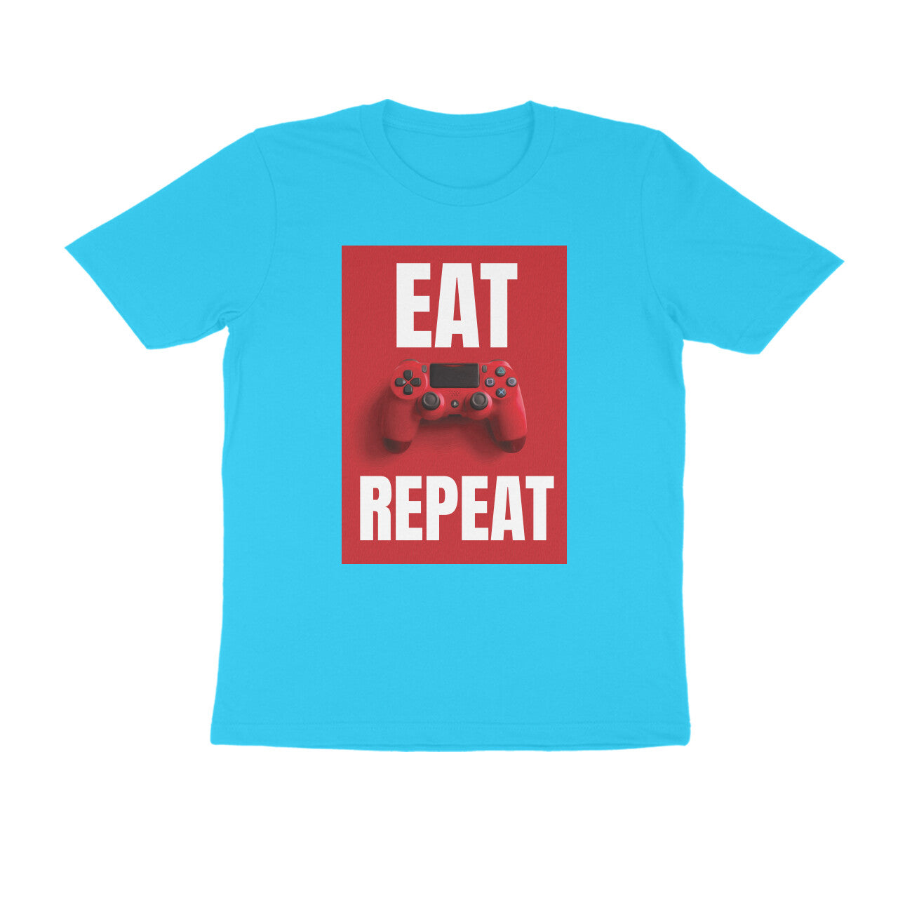 Half Sleeve Round Neck T-Shirt β Eat Game Repeat puraidoprints