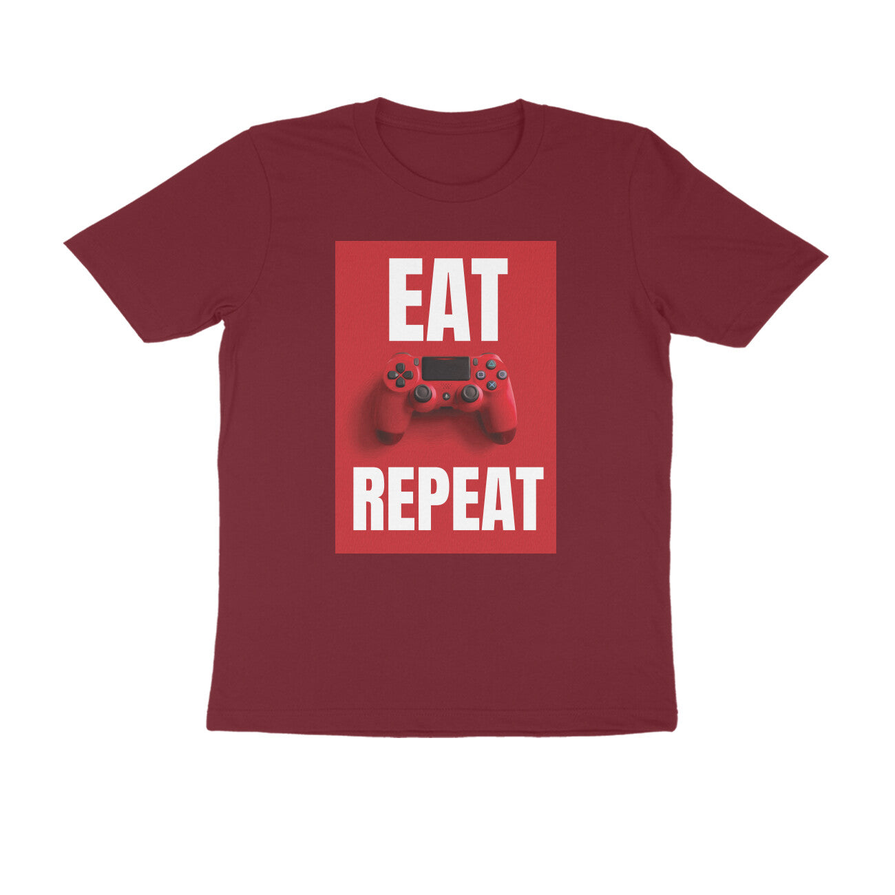 Half Sleeve Round Neck T-Shirt β Eat Game Repeat puraidoprints