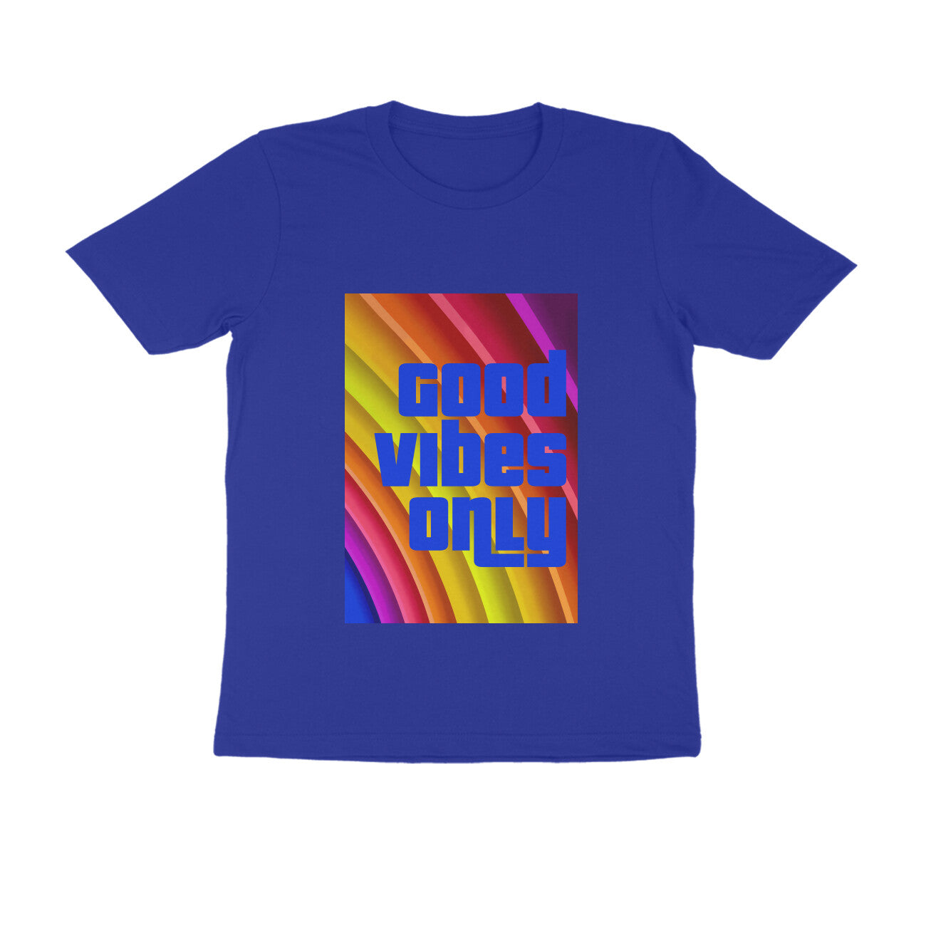 Half Sleeve Round Neck T-Shirt - Good vibes only puraidoprints