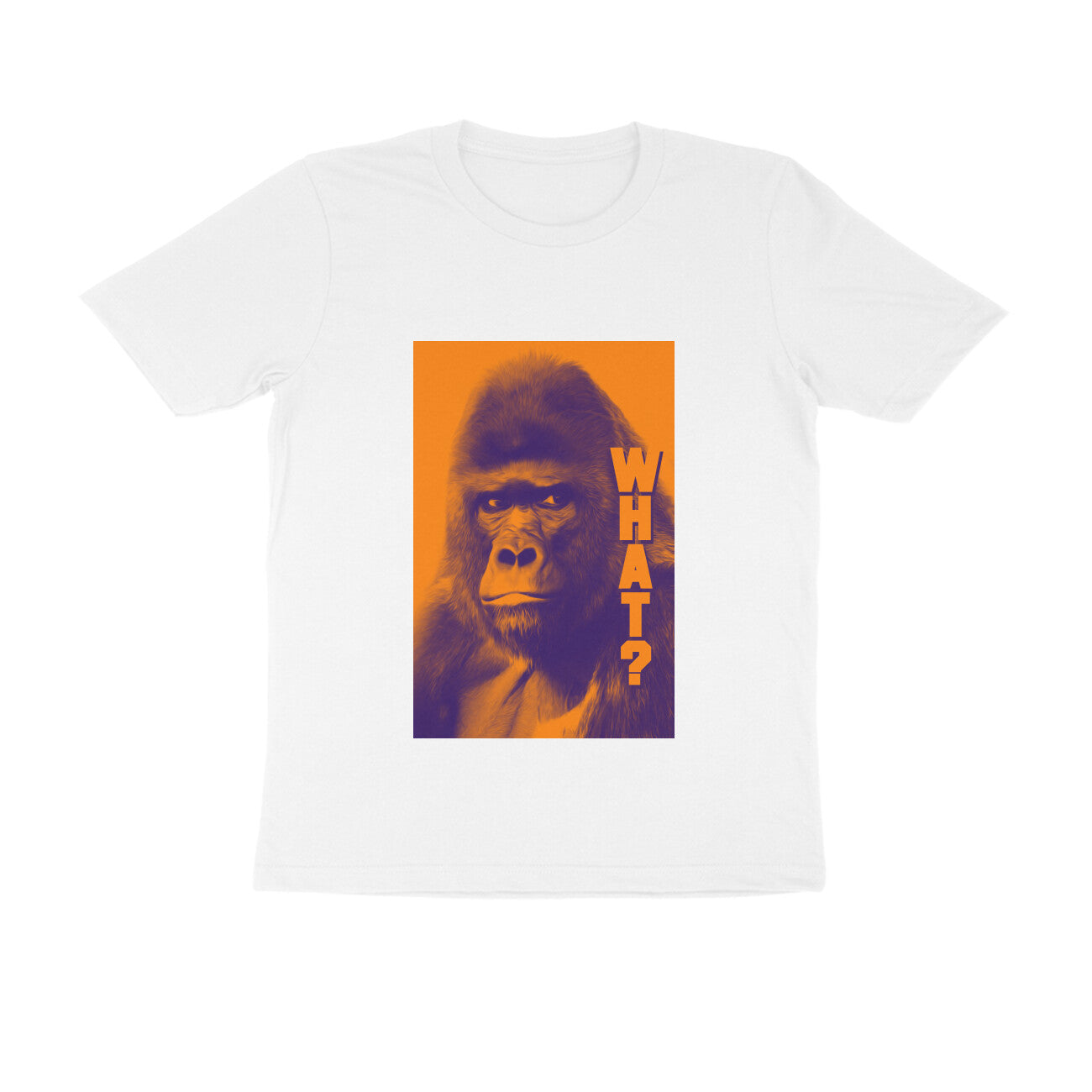 Half Sleeve Round Neck T-Shirt β Gorilla Wha?t puraidoprints