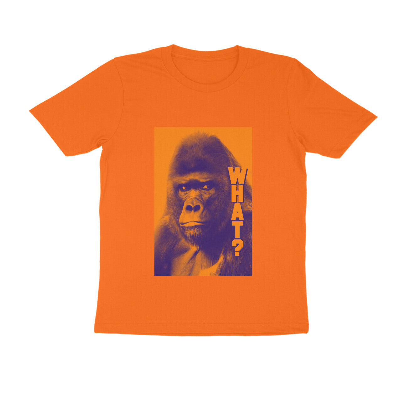 Half Sleeve Round Neck T-Shirt β Gorilla Wha?t puraidoprints