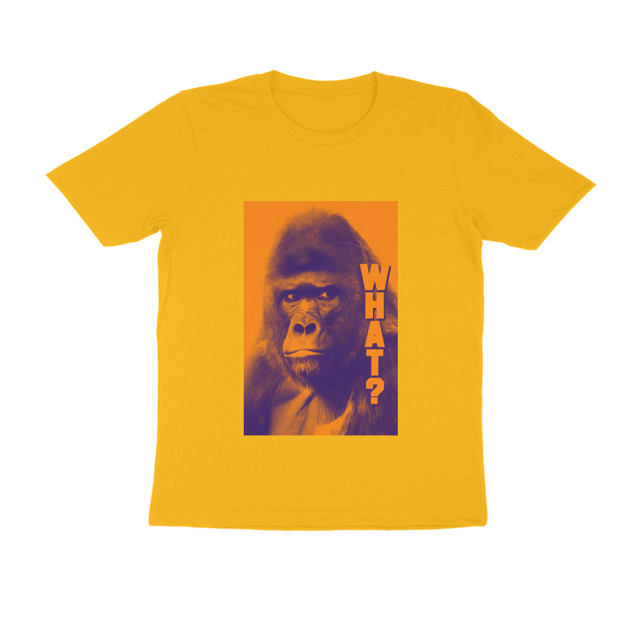 Half Sleeve Round Neck T-Shirt β Gorilla Wha?t puraidoprints
