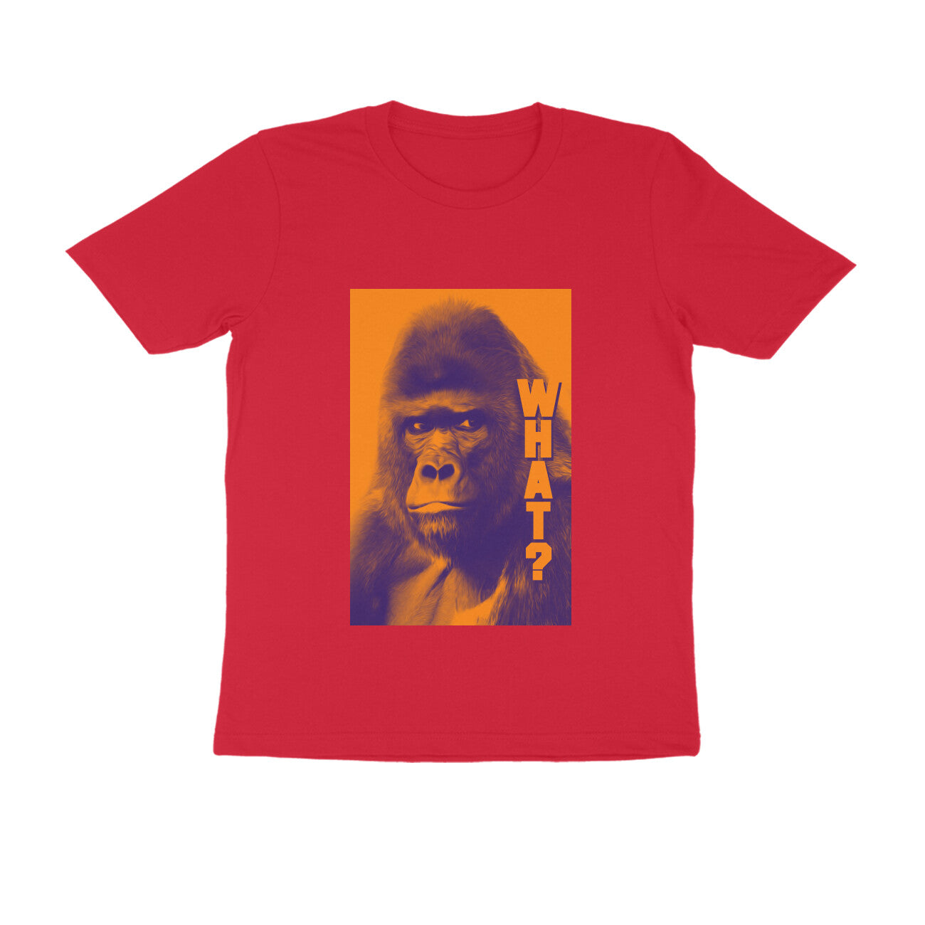 Half Sleeve Round Neck T-Shirt β Gorilla Wha?t puraidoprints