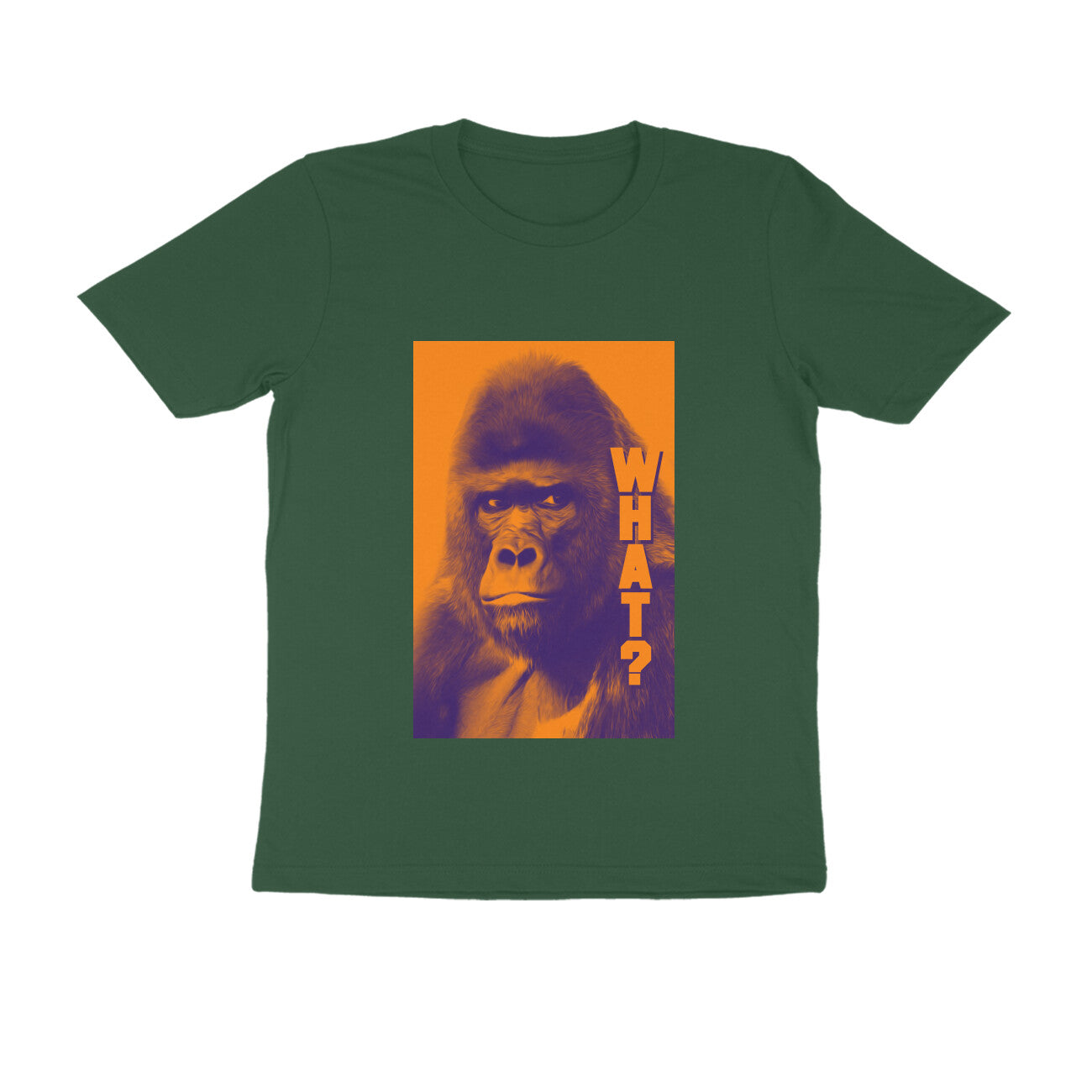 Half Sleeve Round Neck T-Shirt β Gorilla Wha?t puraidoprints