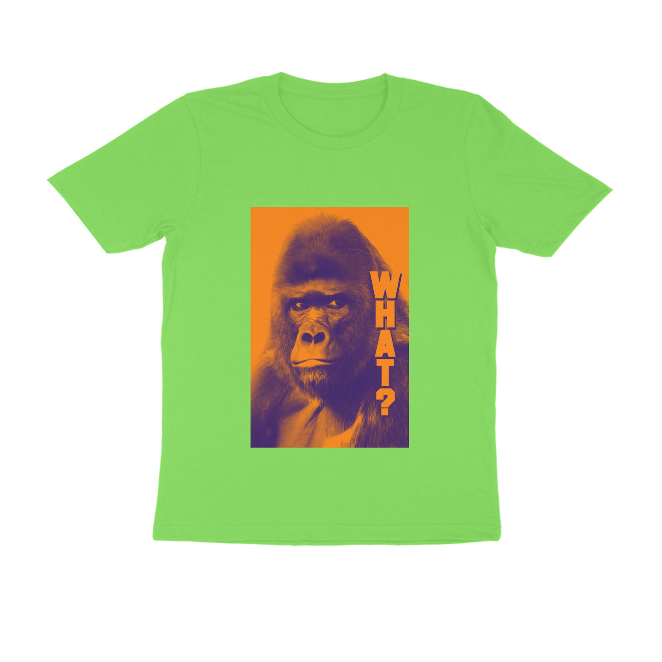 Half Sleeve Round Neck T-Shirt β Gorilla Wha?t puraidoprints