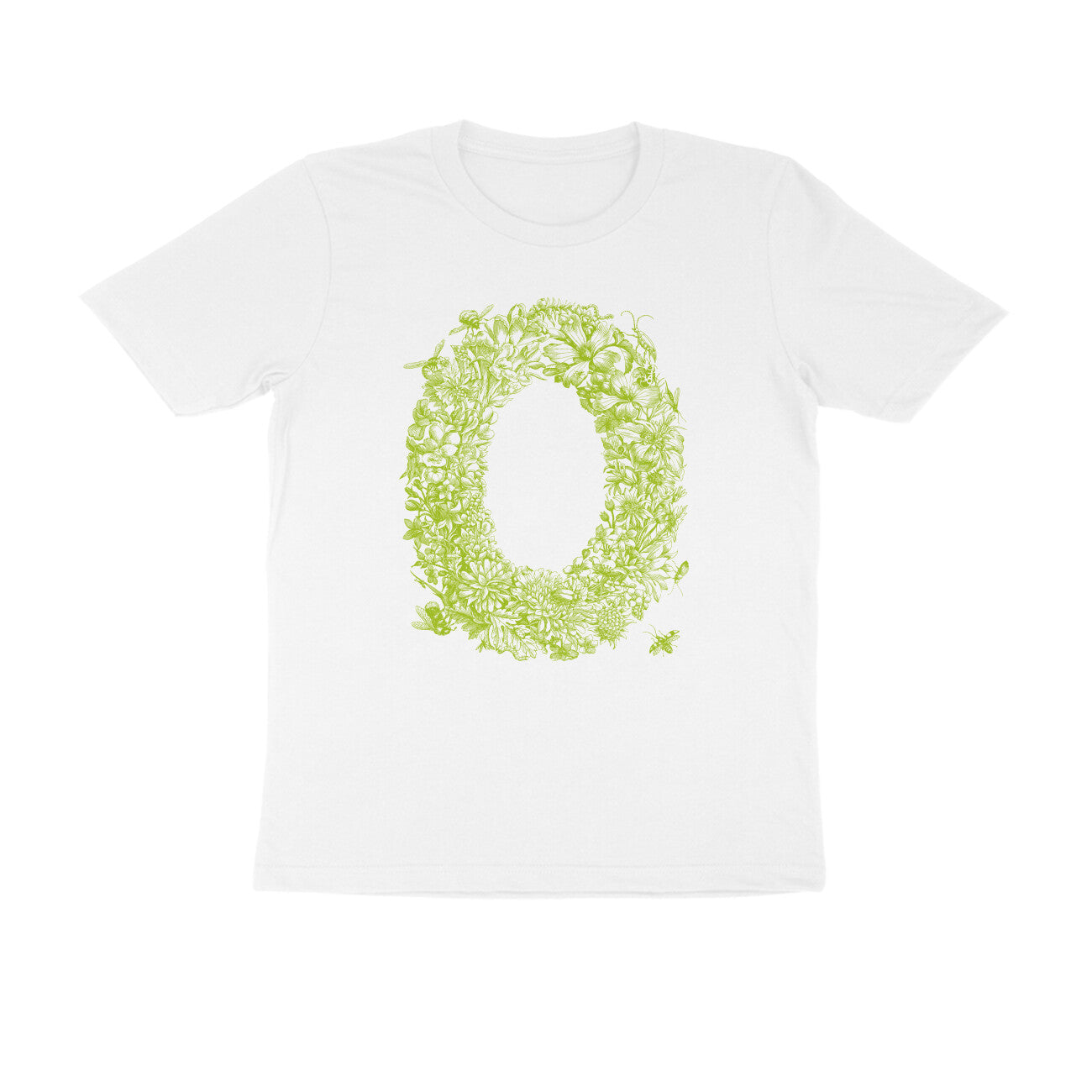 Half Sleeve Round Neck T-Shirt β Green Flora puraidoprints