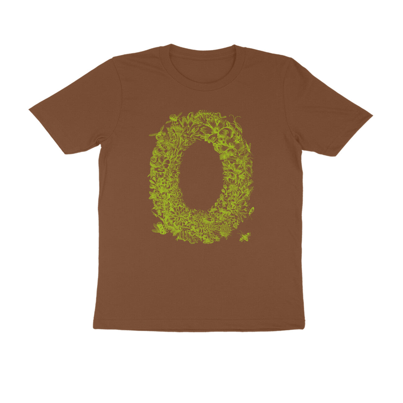 Half Sleeve Round Neck T-Shirt β Green Flora puraidoprints
