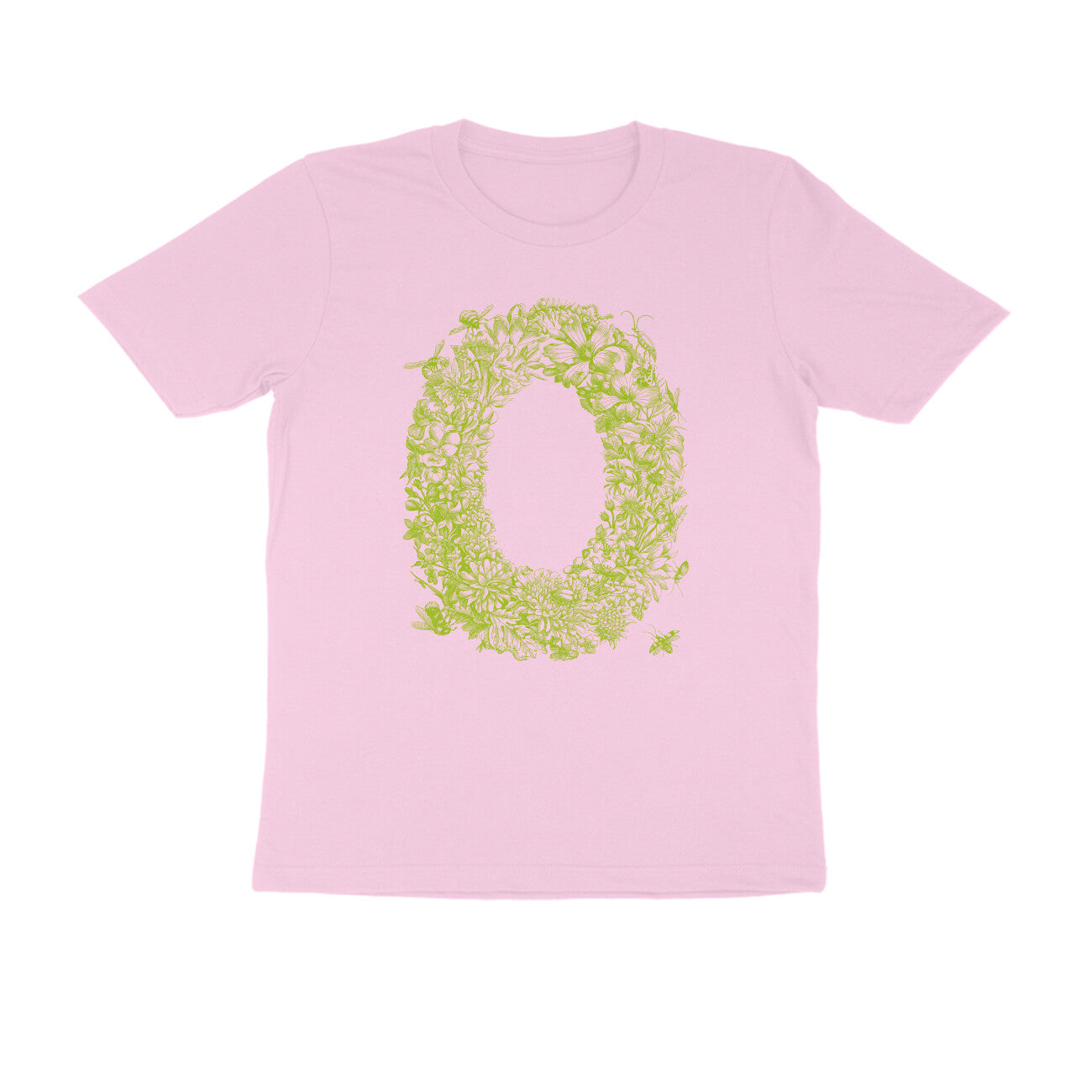 Half Sleeve Round Neck T-Shirt β Green Flora puraidoprints