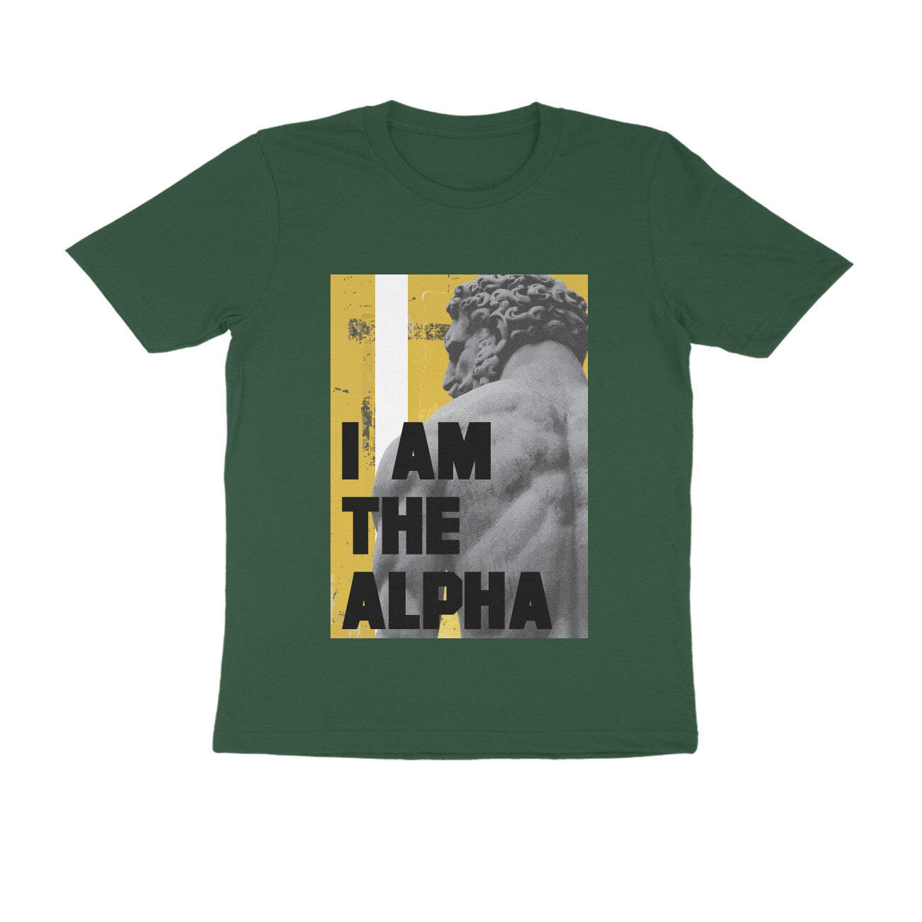 Half Sleeve Round Neck T-Shirt β I am Alpha puraidoprints