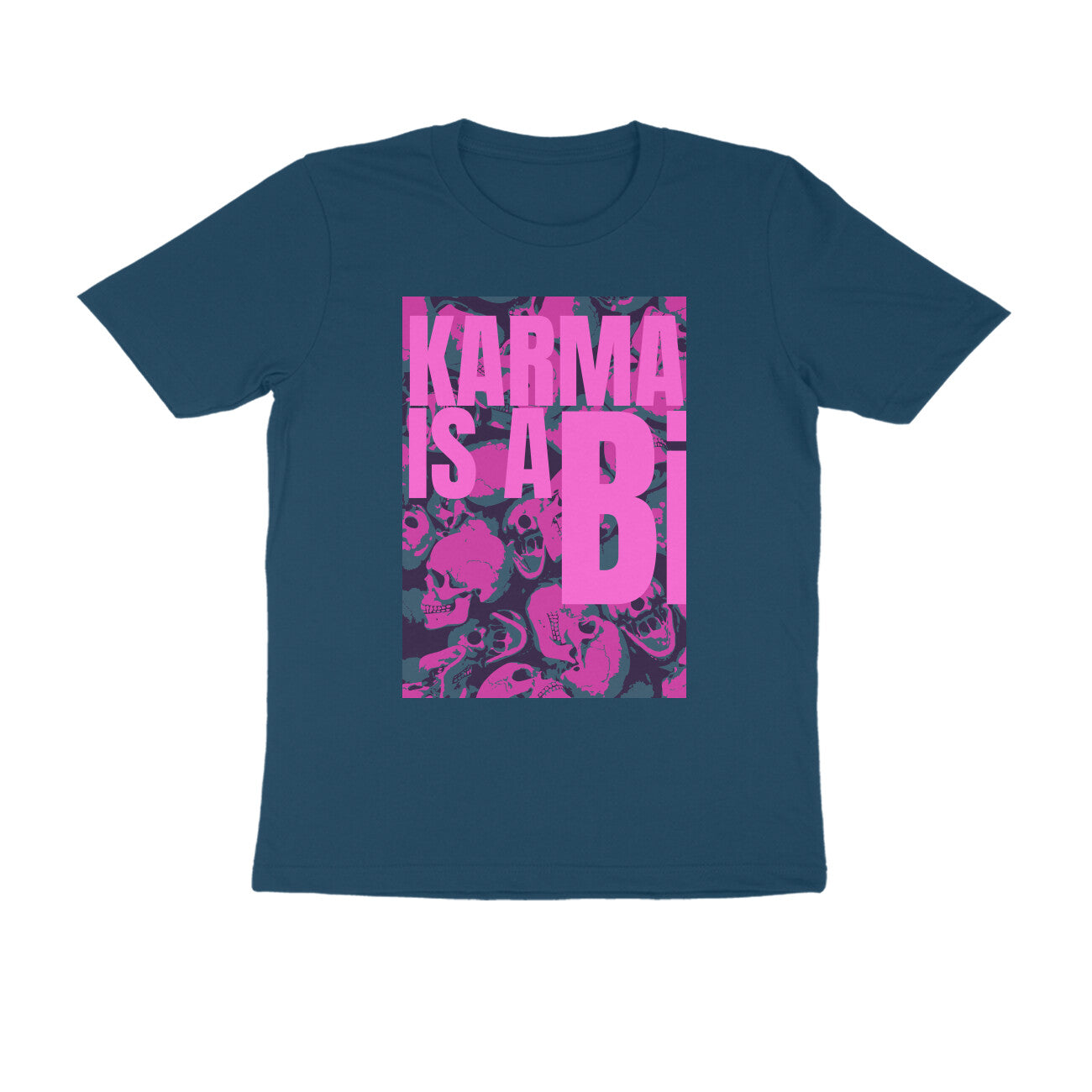 Half Sleeve Round Neck T-Shirt β Karma is a Bi puraidoprints
