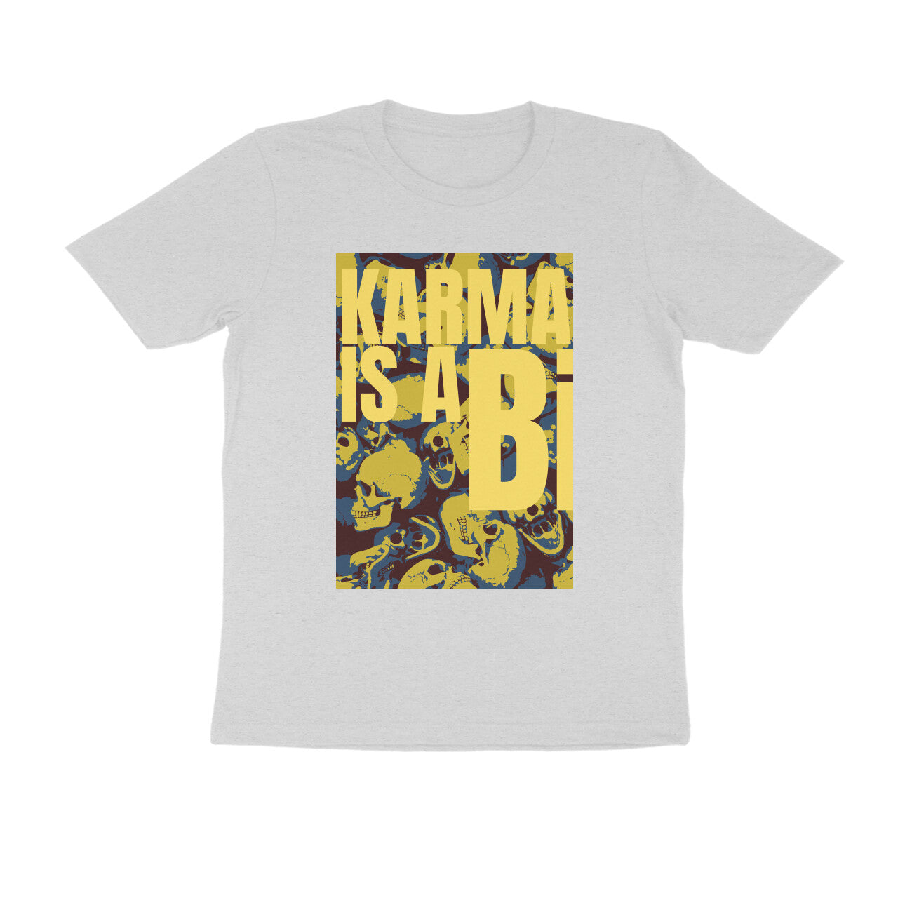 Half Sleeve Round Neck T-Shirt β Karma is a Bi puraidoprints
