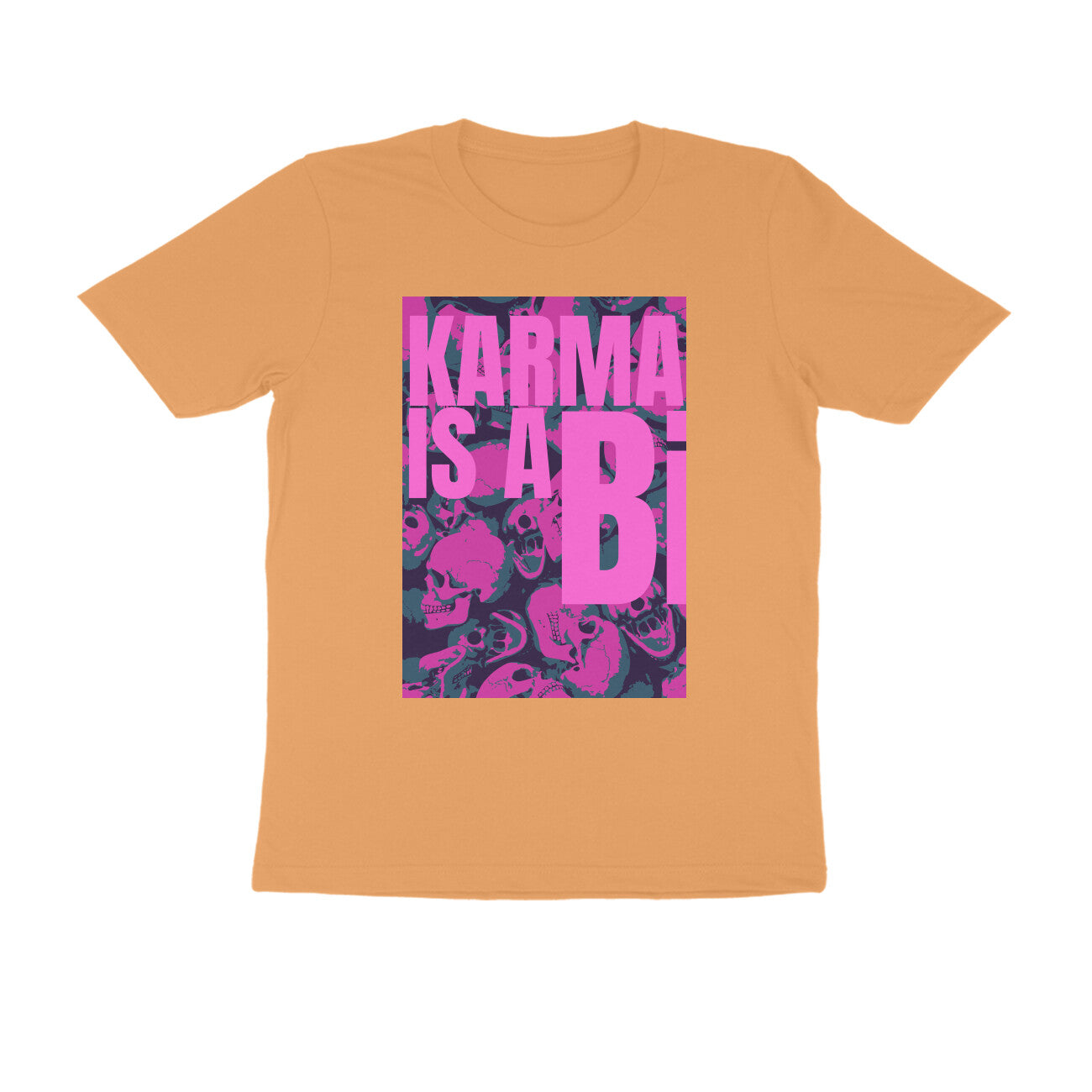Half Sleeve Round Neck T-Shirt β Karma is a Bi puraidoprints
