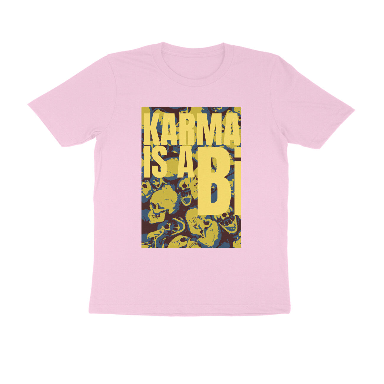 Half Sleeve Round Neck T-Shirt β Karma is a Bi puraidoprints