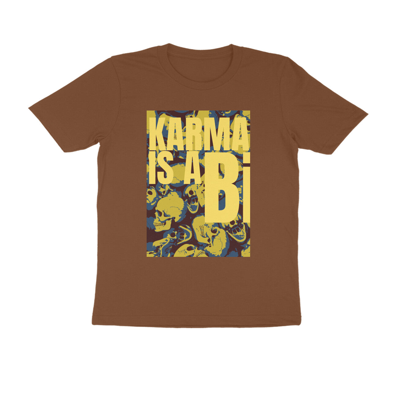 Half Sleeve Round Neck T-Shirt β Karma is a Bi puraidoprints