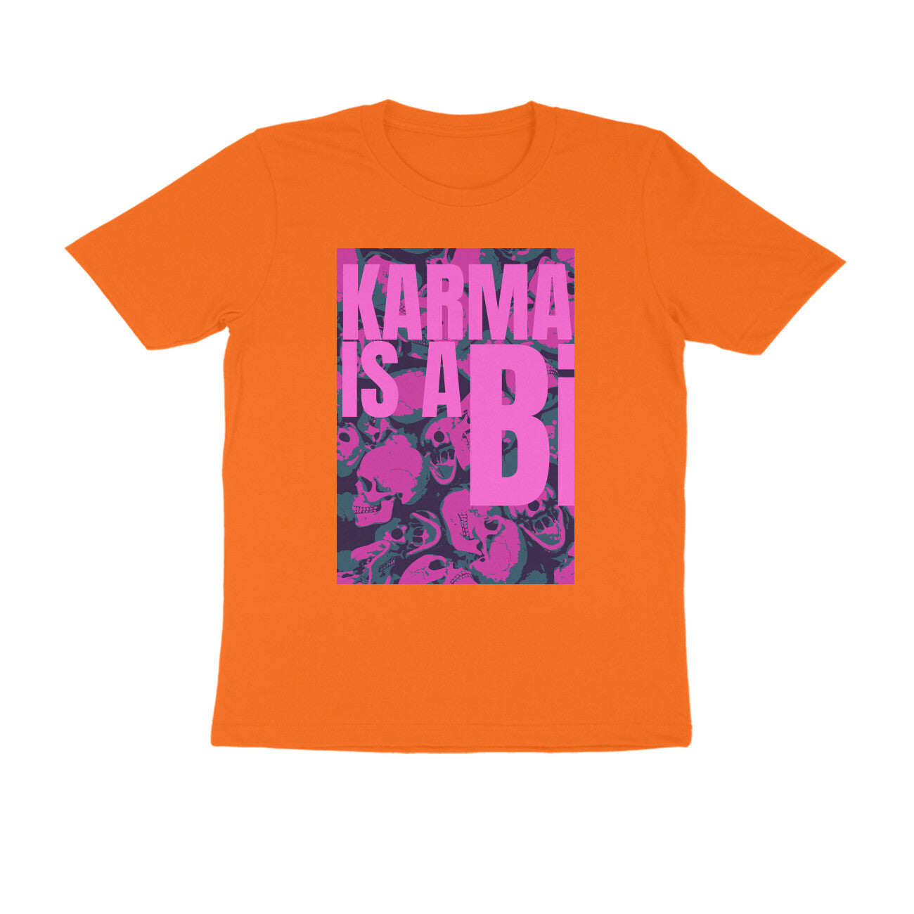 Half Sleeve Round Neck T-Shirt β Karma is a Bi puraidoprints