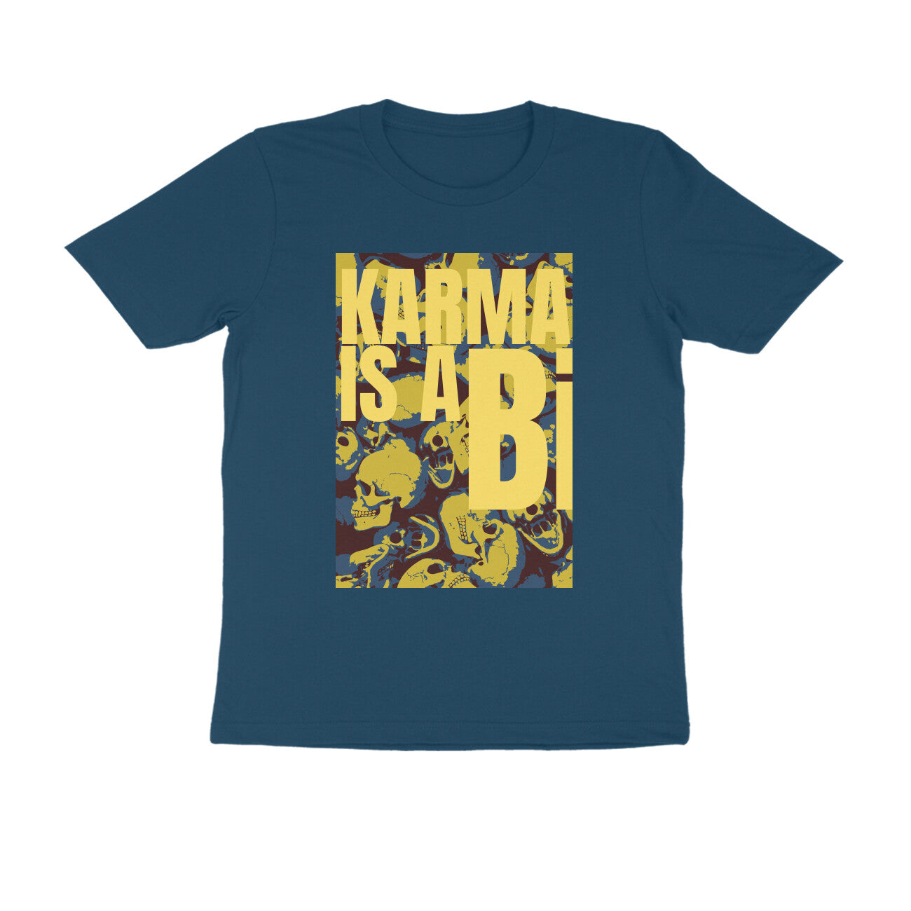 Half Sleeve Round Neck T-Shirt β Karma is a Bi puraidoprints