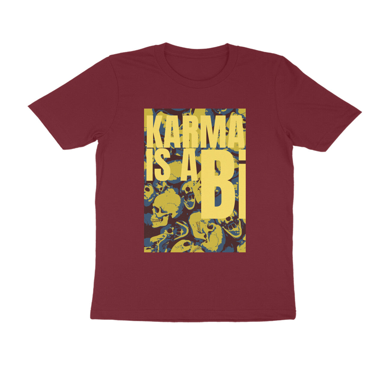 Half Sleeve Round Neck T-Shirt β Karma is a Bi puraidoprints