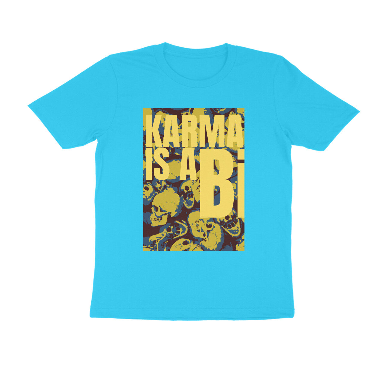 Half Sleeve Round Neck T-Shirt β Karma is a Bi puraidoprints