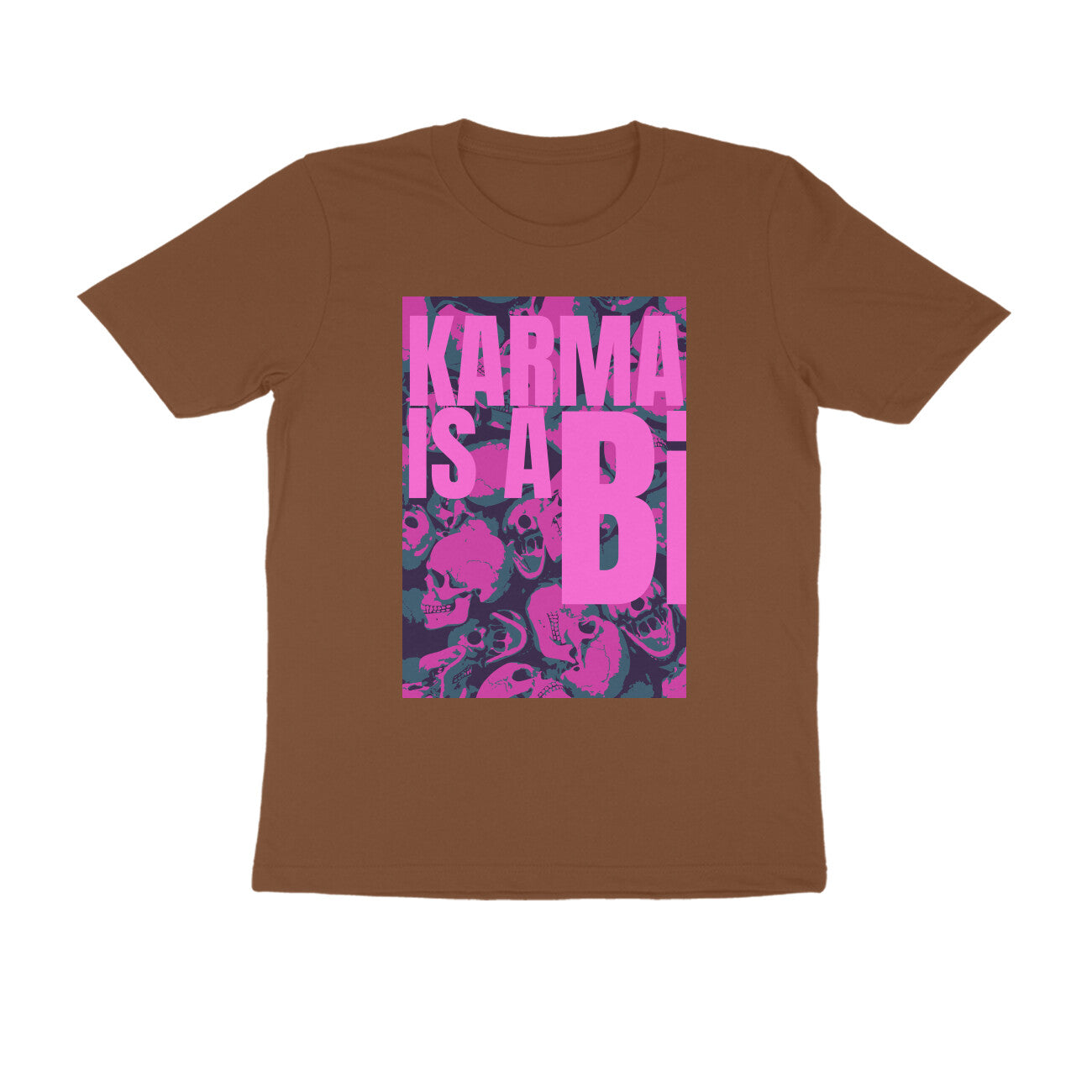 Half Sleeve Round Neck T-Shirt β Karma is a Bi puraidoprints