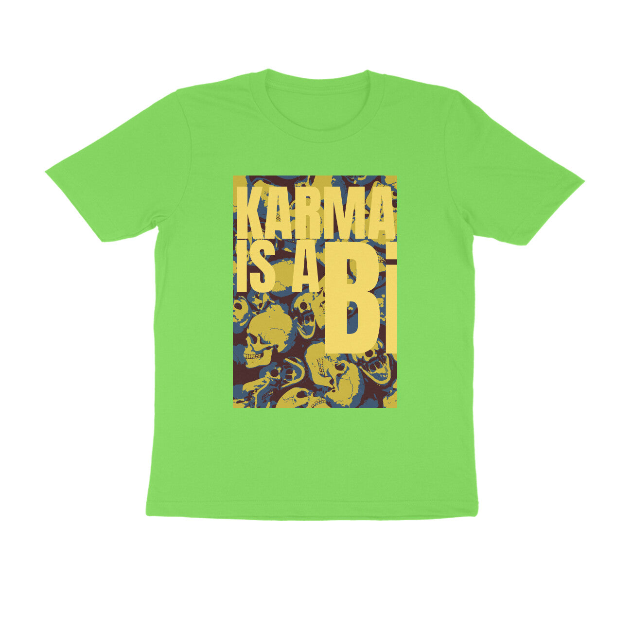 Half Sleeve Round Neck T-Shirt β Karma is a Bi puraidoprints