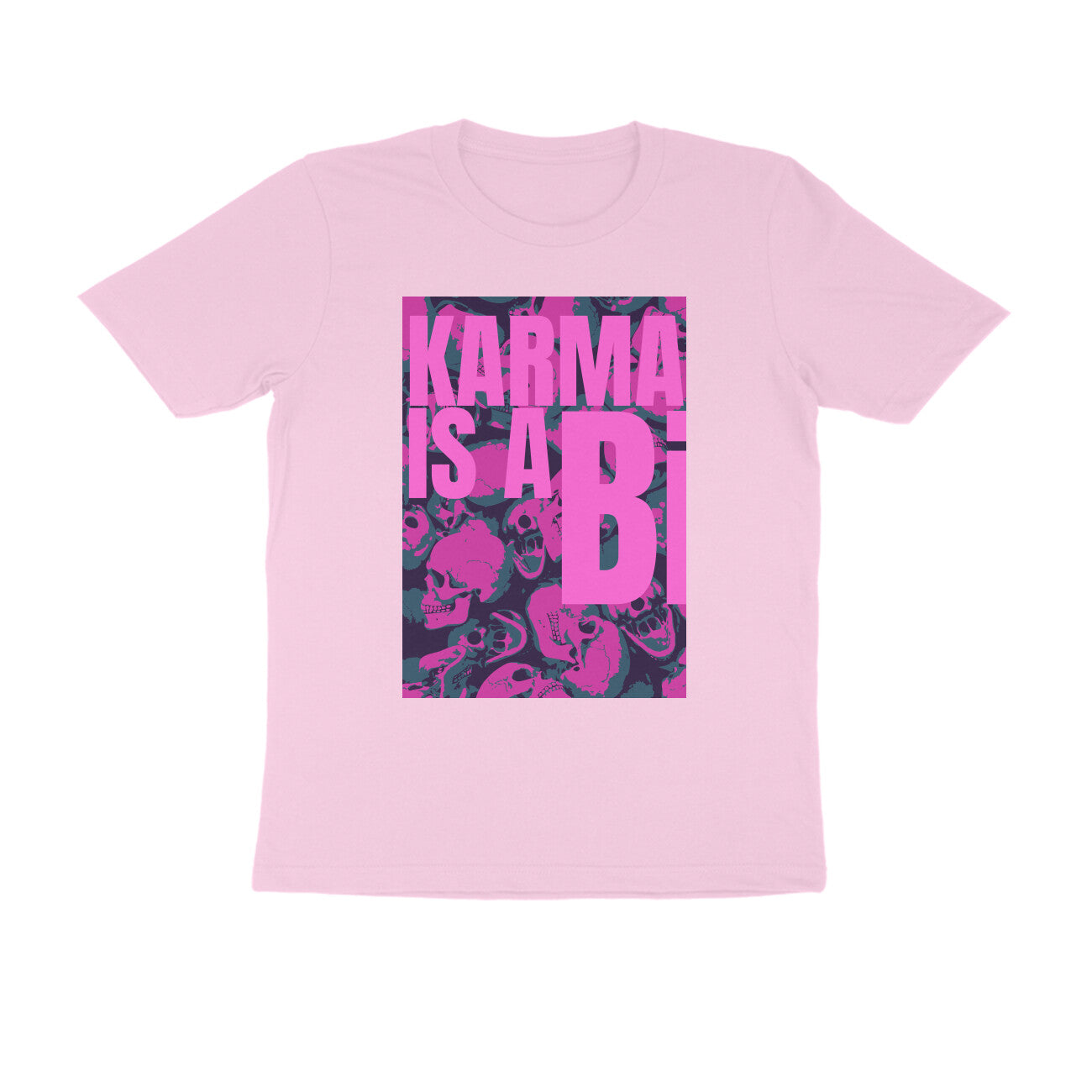 Half Sleeve Round Neck T-Shirt β Karma is a Bi puraidoprints
