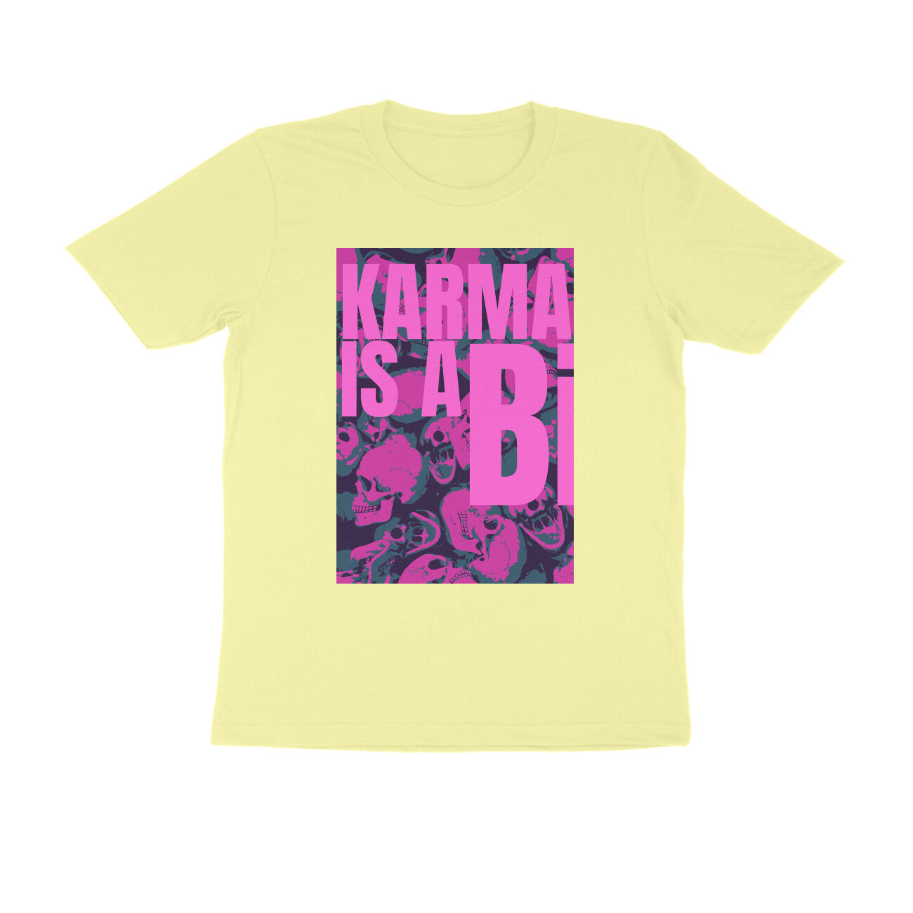 Half Sleeve Round Neck T-Shirt β Karma is a Bi puraidoprints