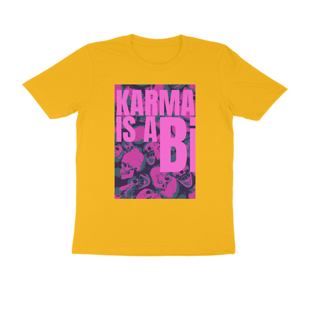 Half Sleeve Round Neck T-Shirt β Karma is a Bi puraidoprints