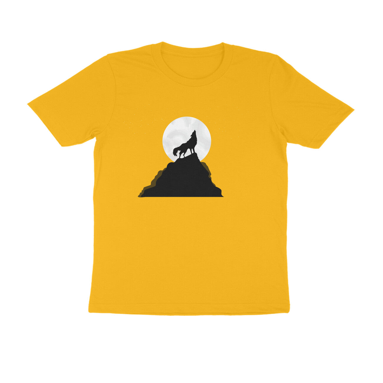 Half Sleeve Round Neck T-Shirt β Night Wolf Howl puraidoprints