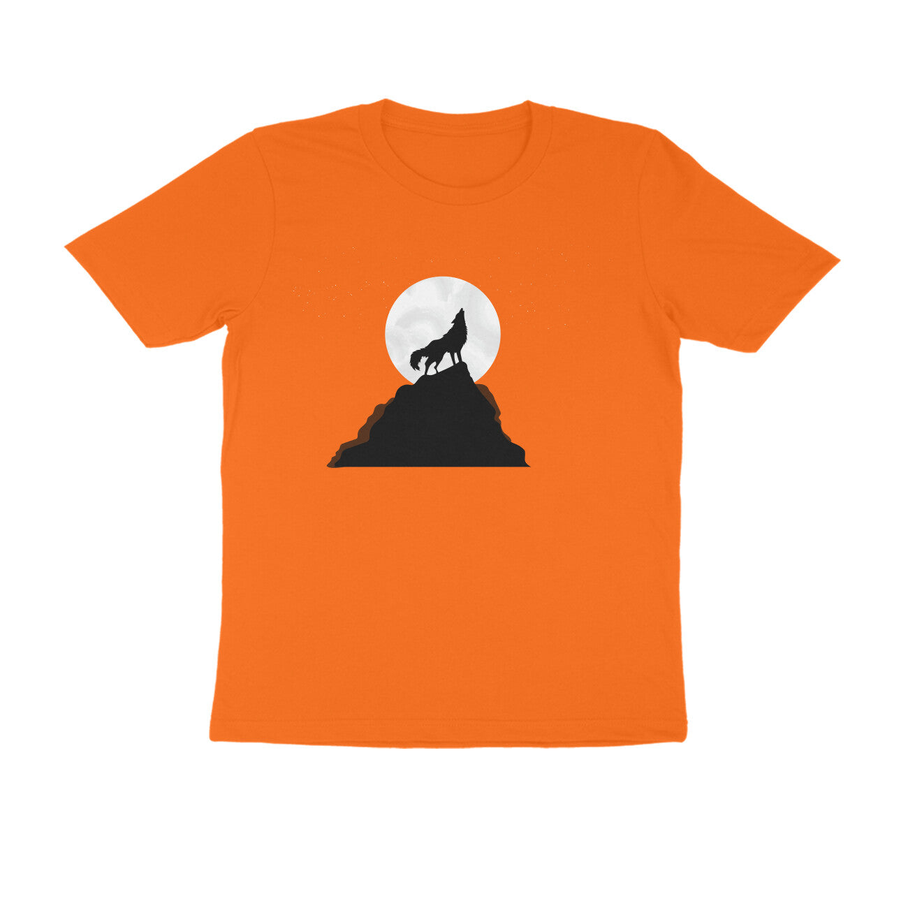 Half Sleeve Round Neck T-Shirt β Night Wolf Howl puraidoprints