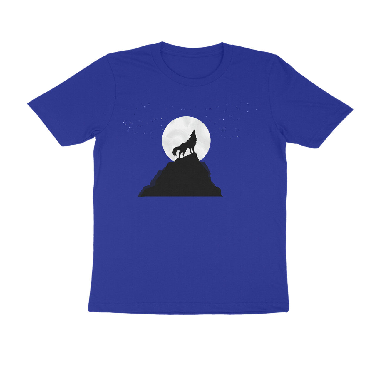 Half Sleeve Round Neck T-Shirt β Night Wolf Howl puraidoprints
